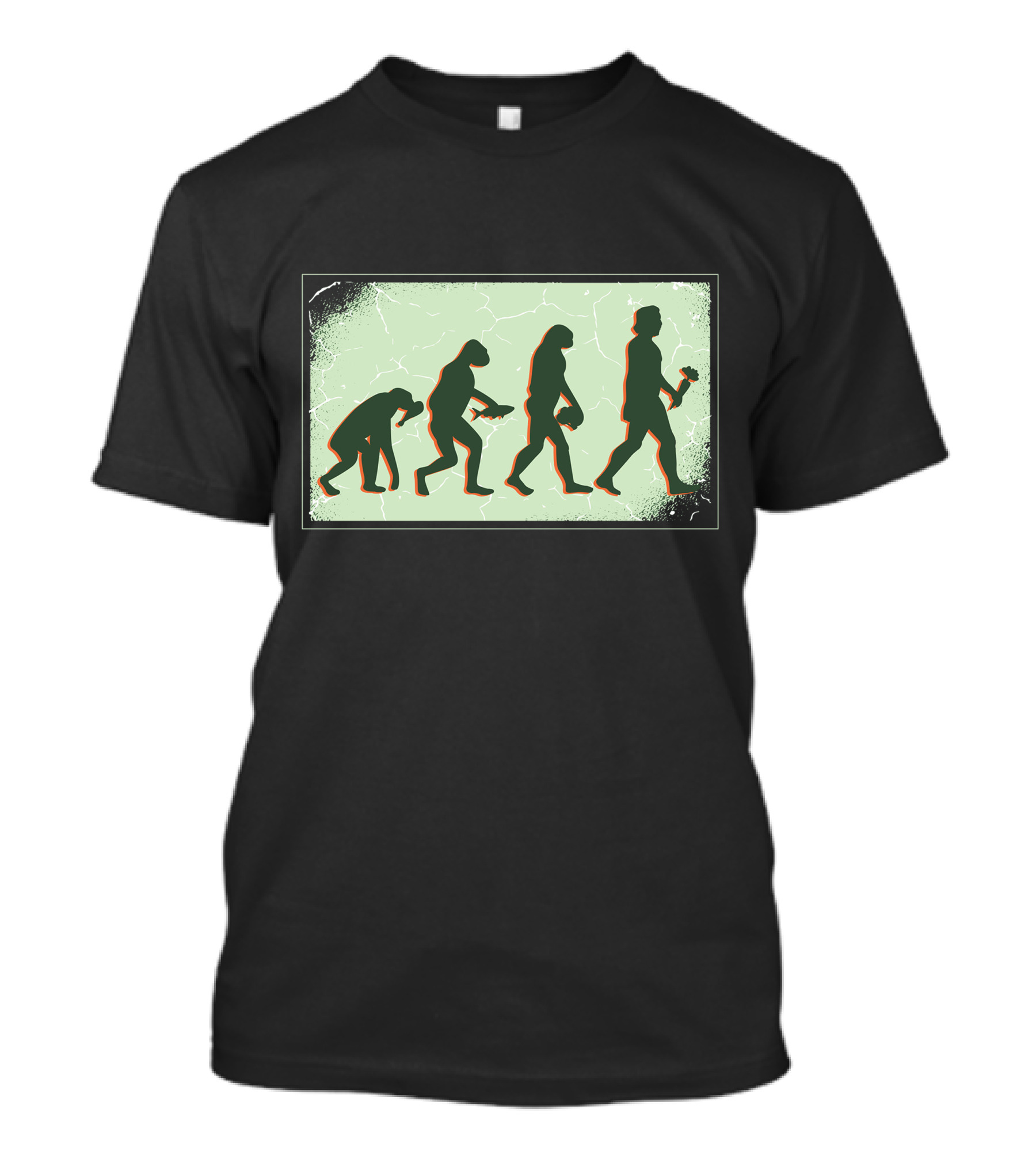 Vegan Evolution Silhouette Progression With Plant-Based Symbolism T-Shirt