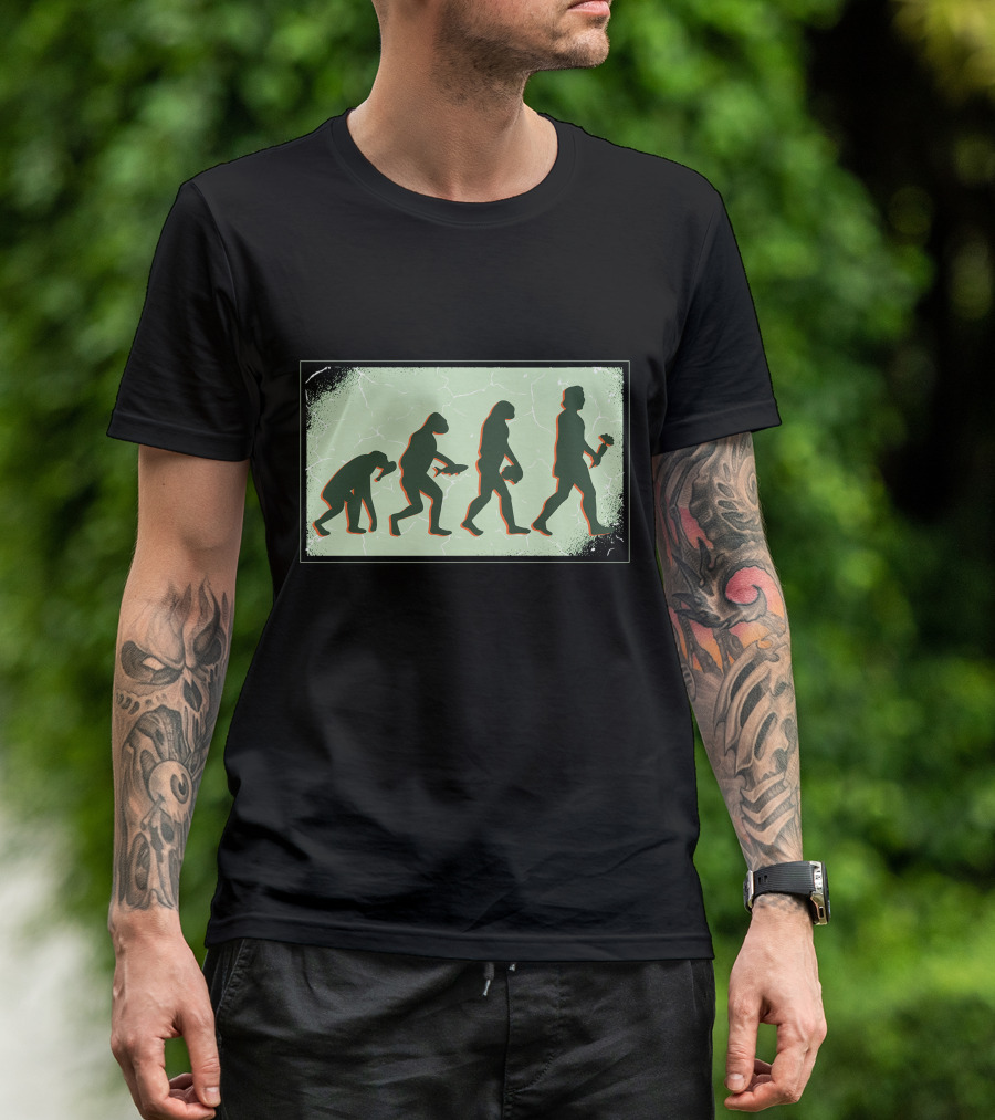 Vegan Evolution Silhouette Progression With Plant-Based Symbolism T-Shirt