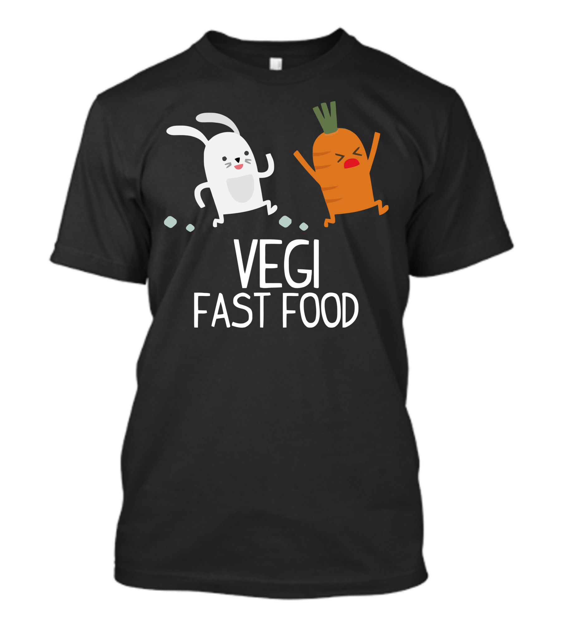 Vegi Fast Food Rabbit And Carrot Chase T-Shirt