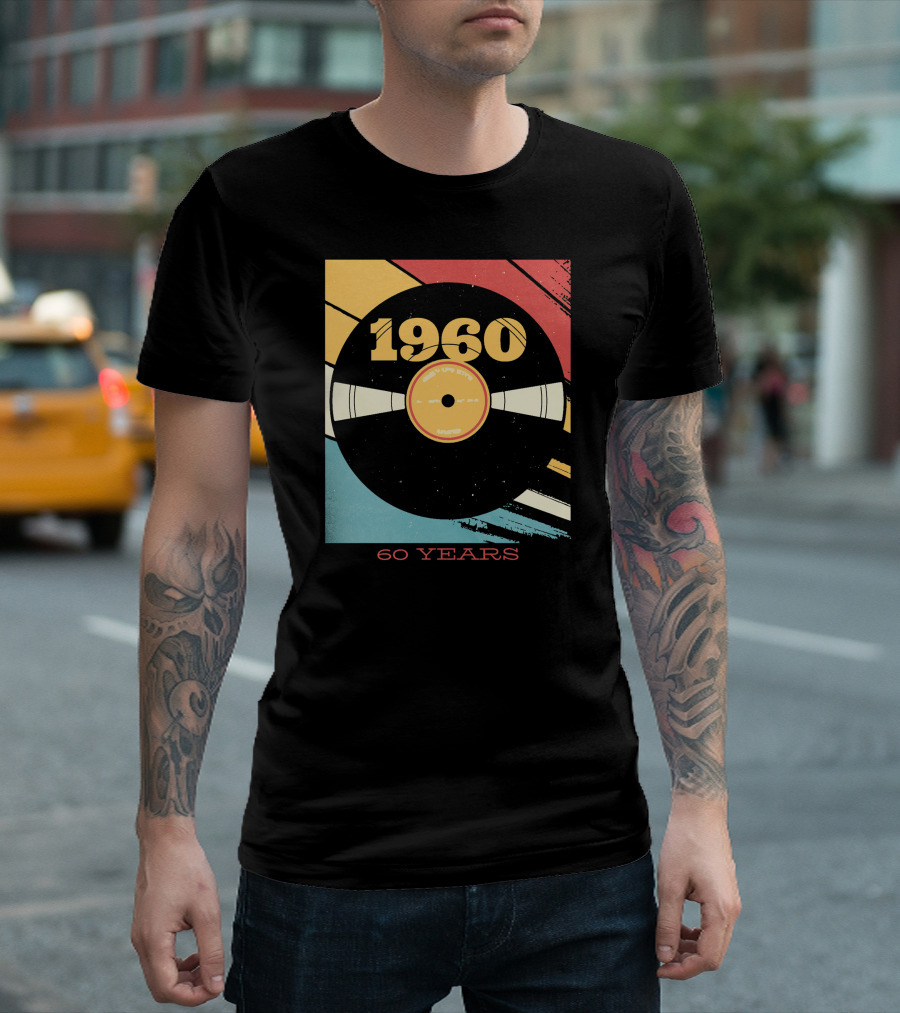 1960 Retro Vinyl Record 60 Years T-Shirt