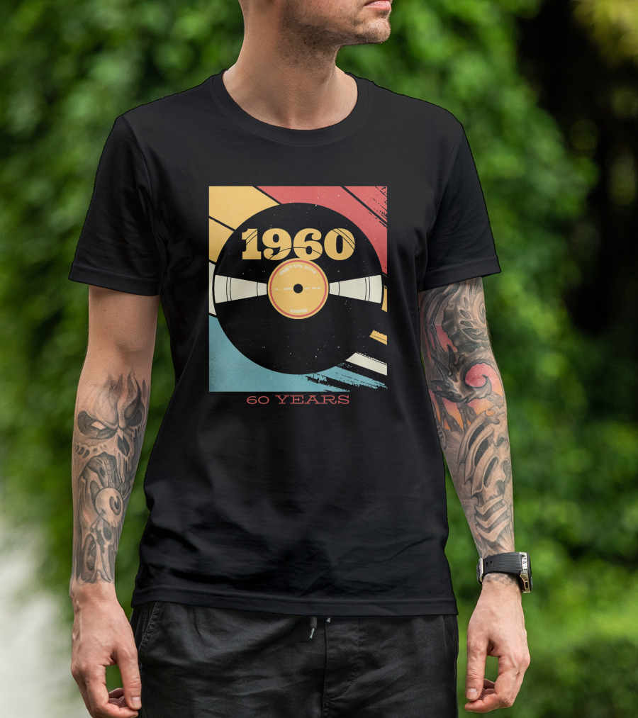 1960 Retro Vinyl Record 60 Years T-Shirt