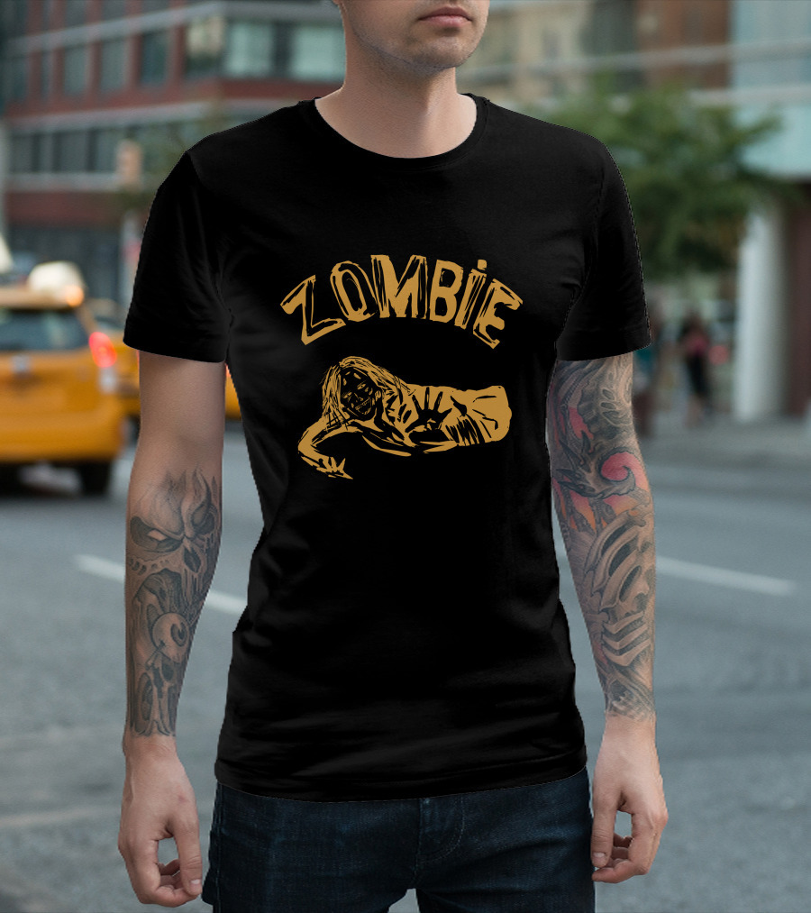Zombie Minimal Retro Horror Aesthetic T-Shirt