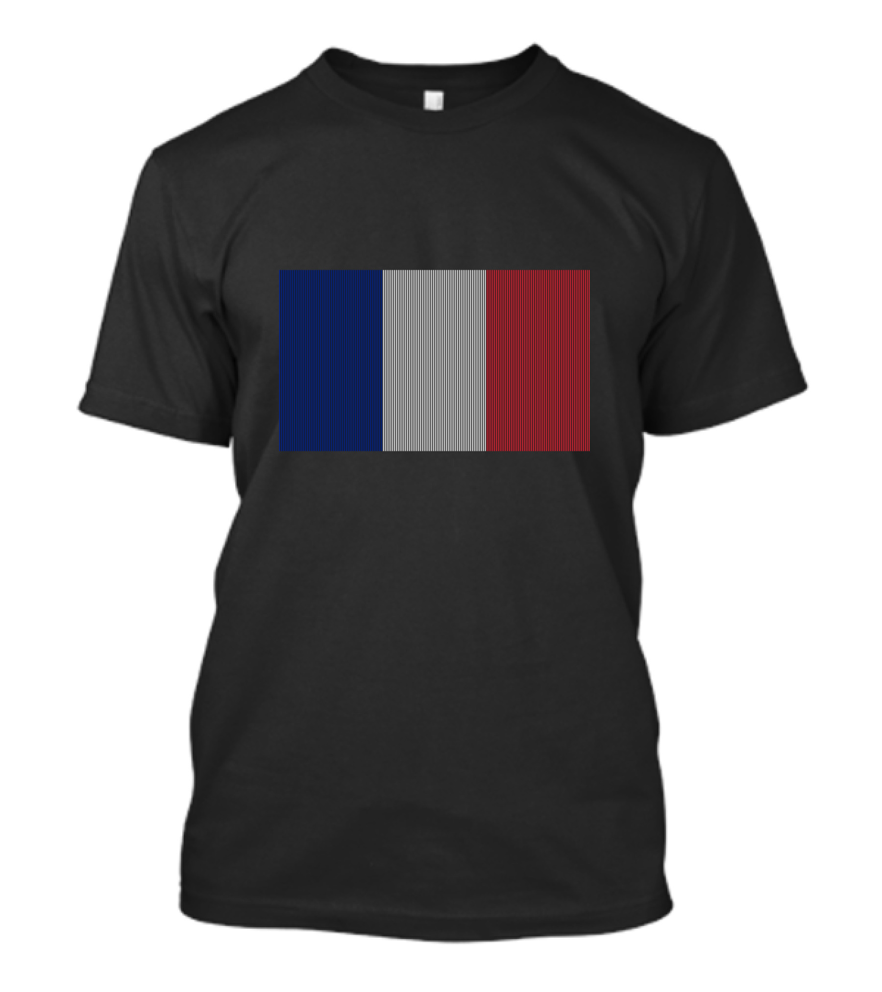 Flag Of France Blue White Red Vertical Stripes T-Shirt