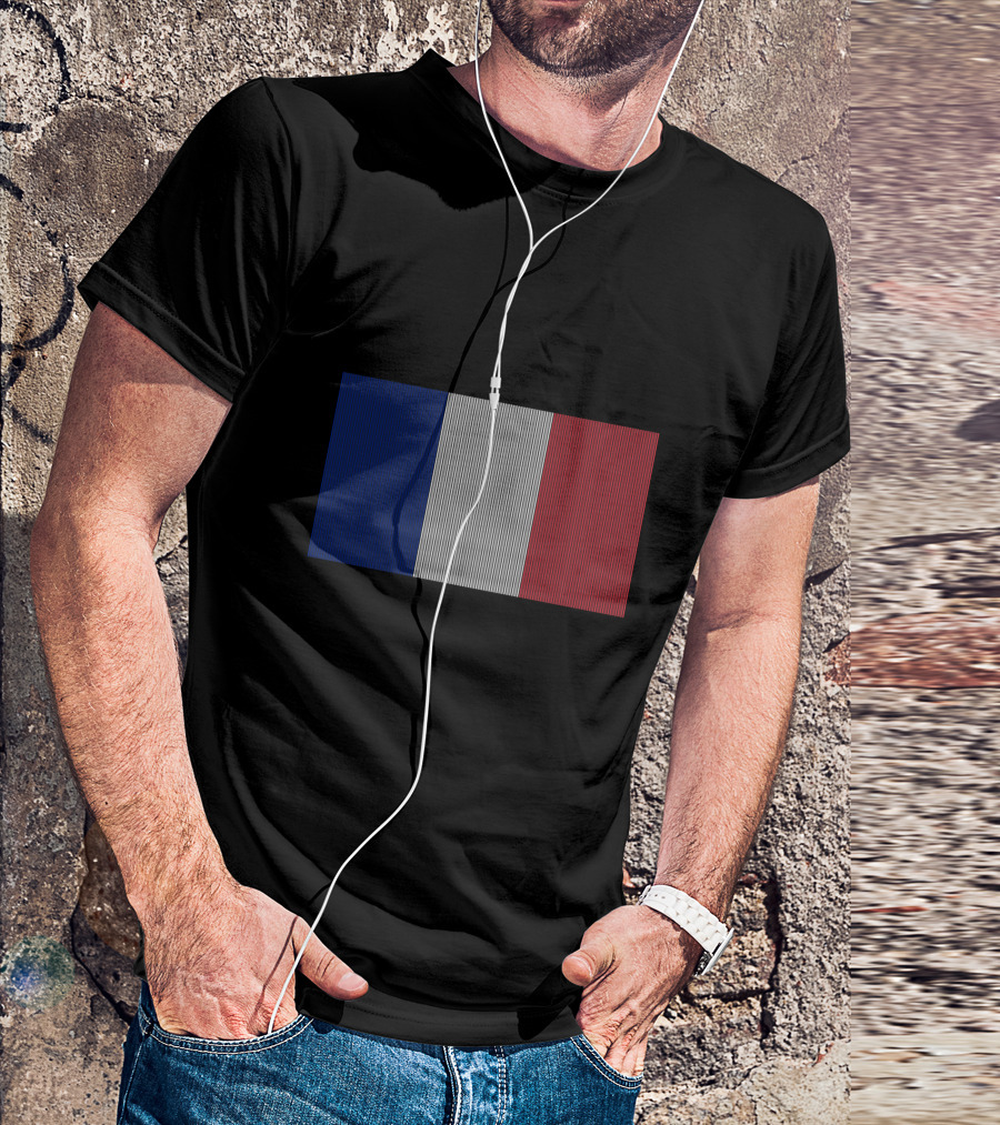 Flag Of France Blue White Red Vertical Stripes T-Shirt