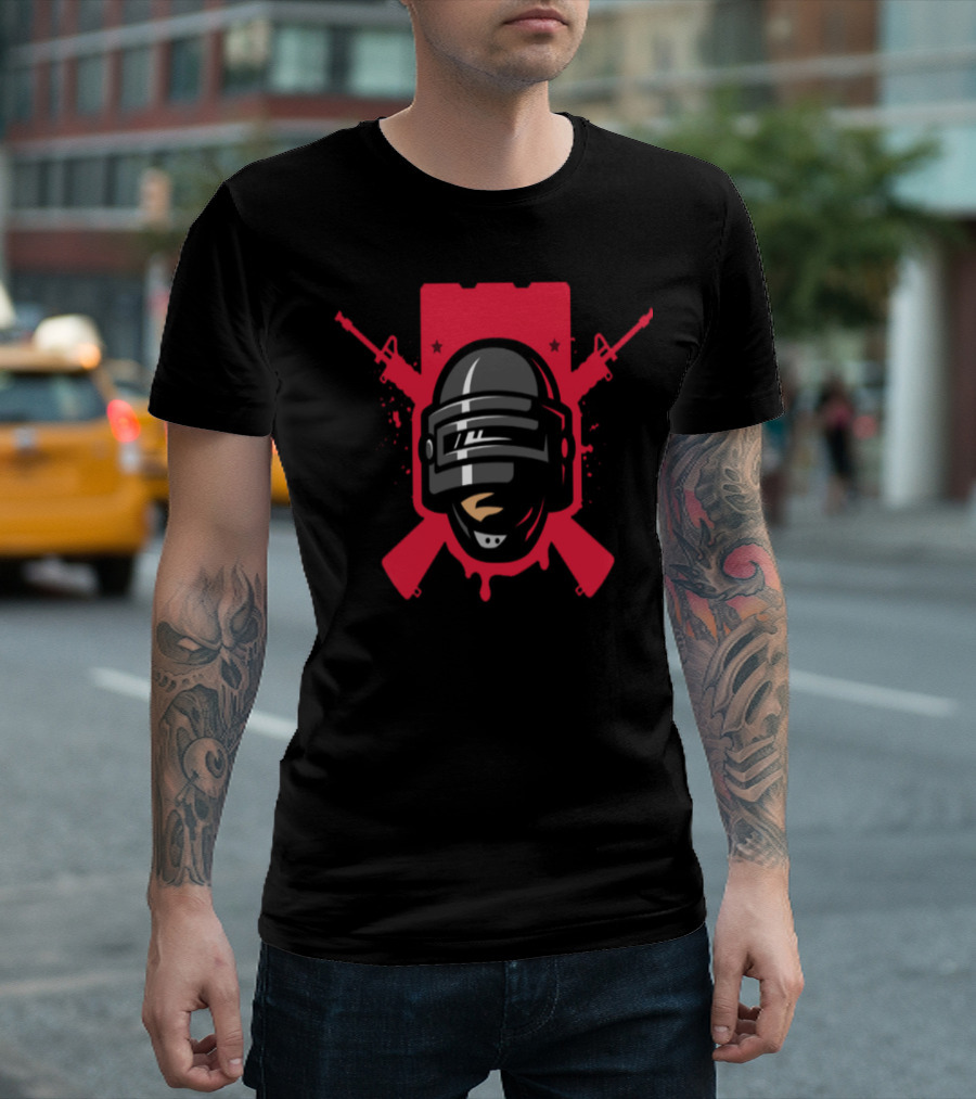 Game Power Helmet Battle Icon Warrior T-Shirt
