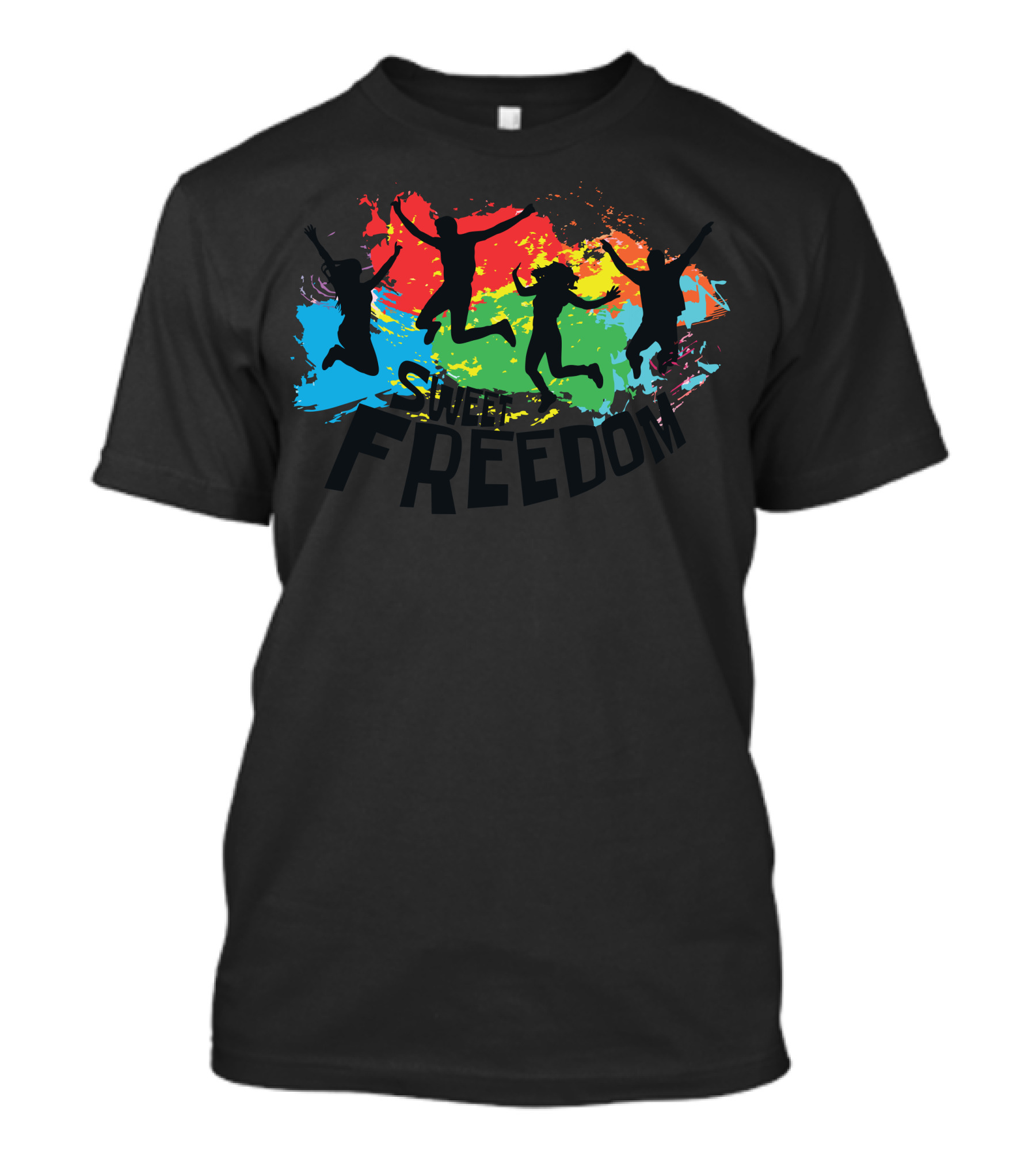 Sweet Freedom Silhouettes Rainbow Burst T-Shirt