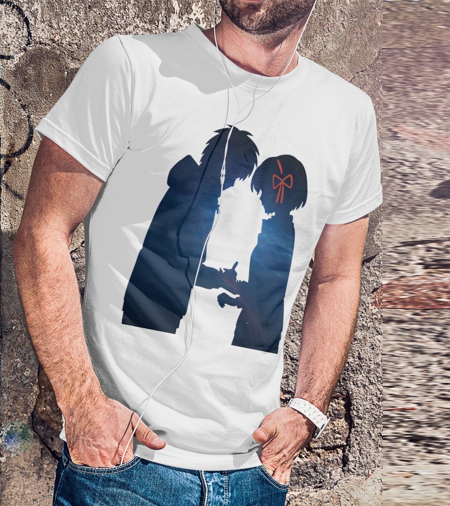 Kimi No Nawa Your Name Silhouette Night Sky With Red T-Shirt