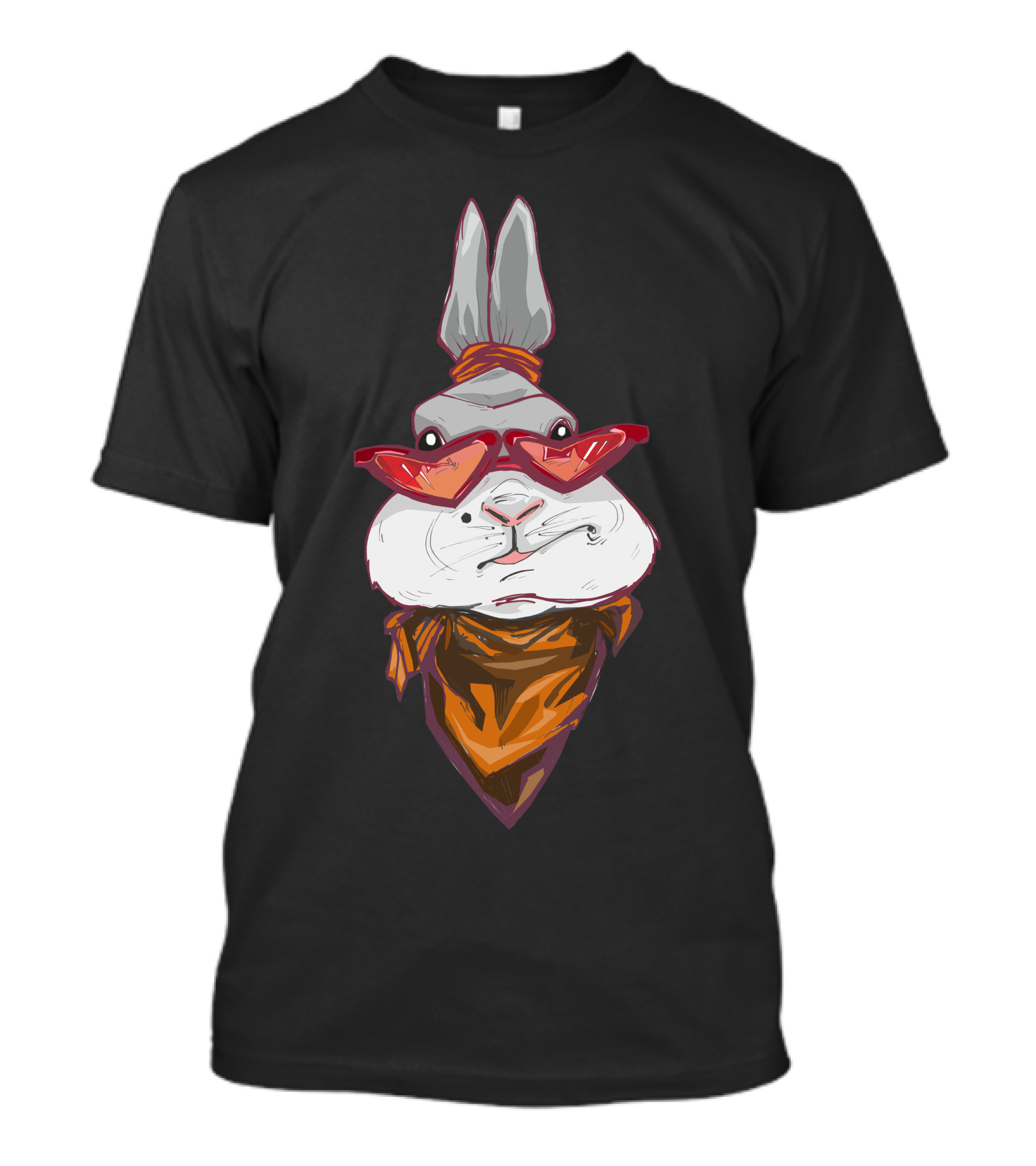 Ornate Bunny Bandana Style With Sunglasses T-Shirt
