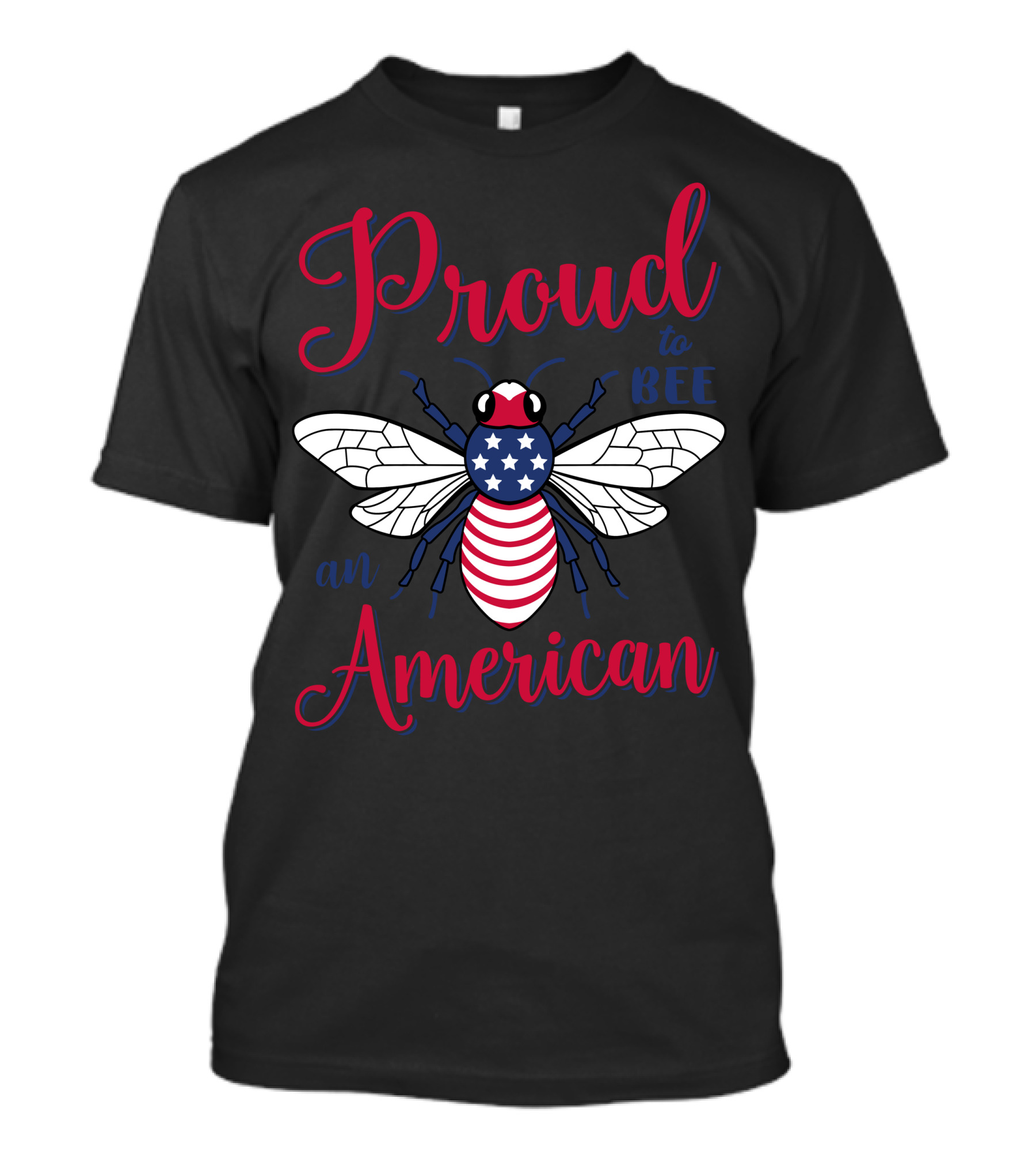 Proud To Bee An American Patriotic USA Flag Bee T-Shirt