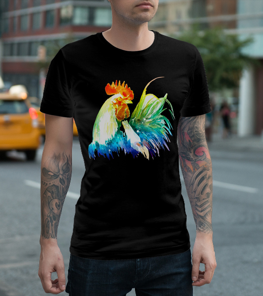 Rooster Rainbow Pride T-Shirt