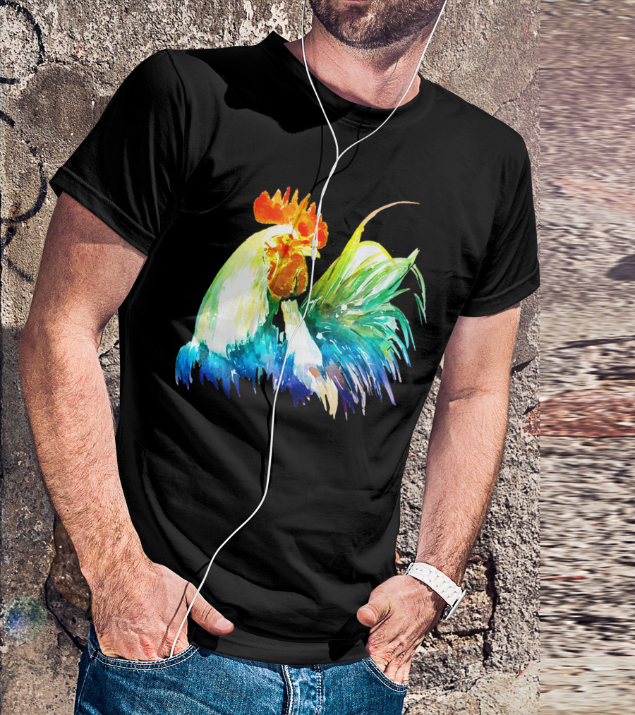 Rooster Rainbow Pride T-Shirt