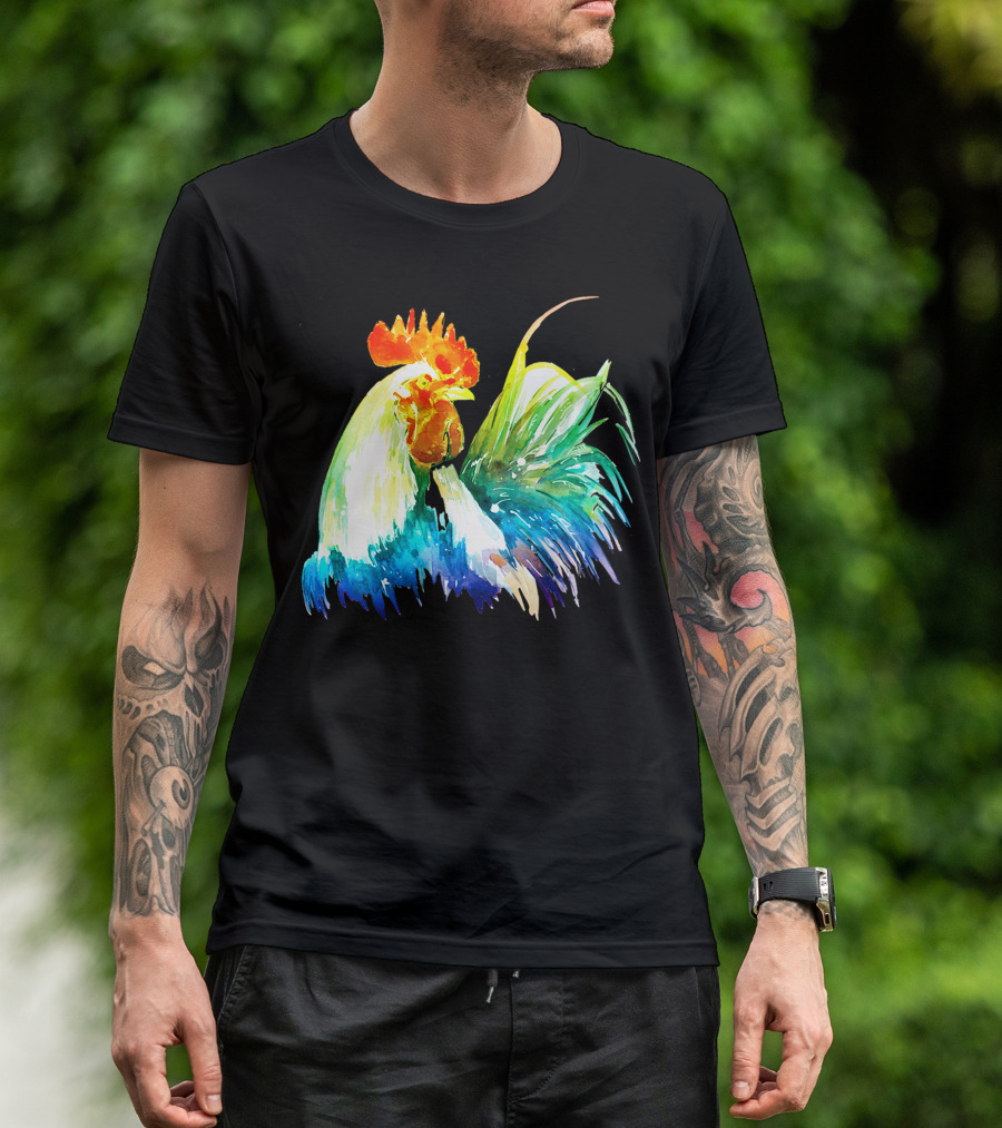 Rooster Rainbow Pride T-Shirt