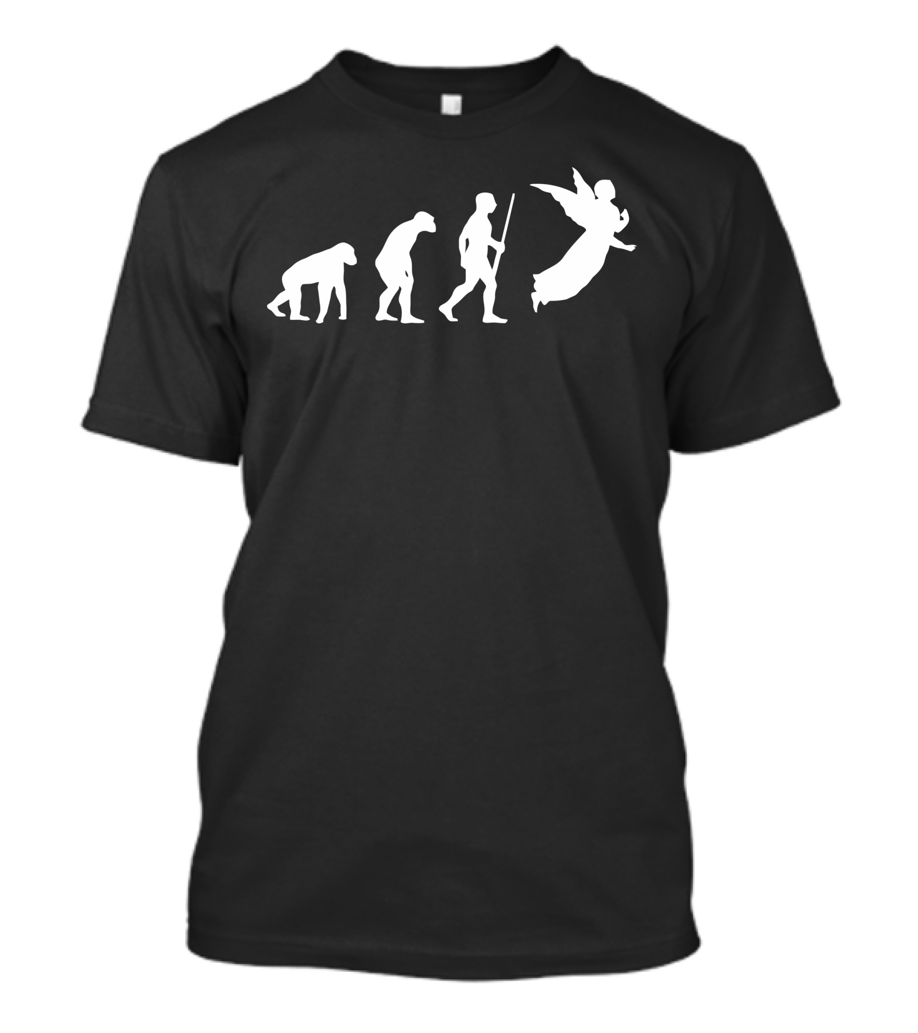 Angel Evolution Journey Through Humanity's Stages T-Shirt