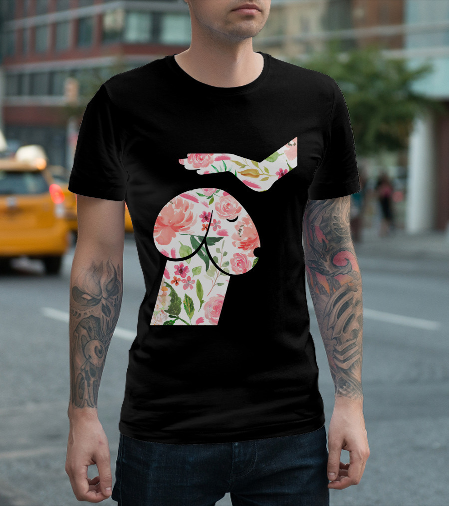 Dachshund Hand Flower Dog Dirty Dck Joke T-Shirt