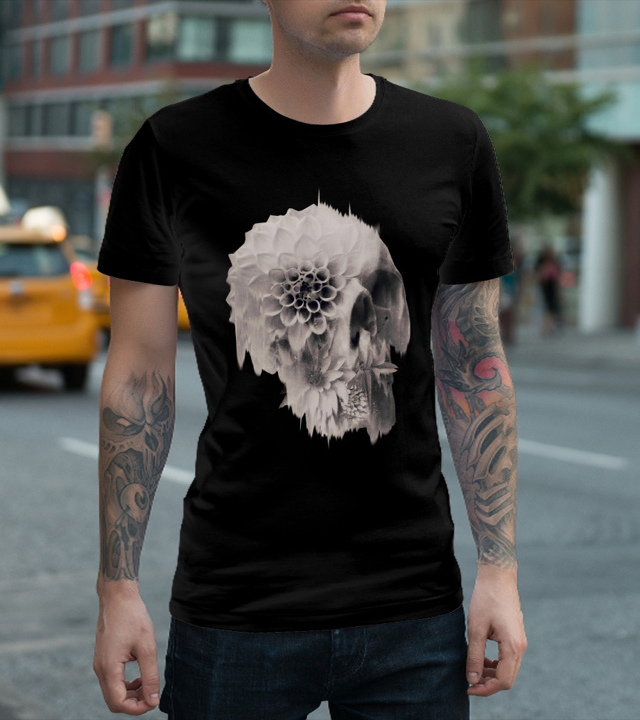 Decay Skull Floral Fusion T-Shirt