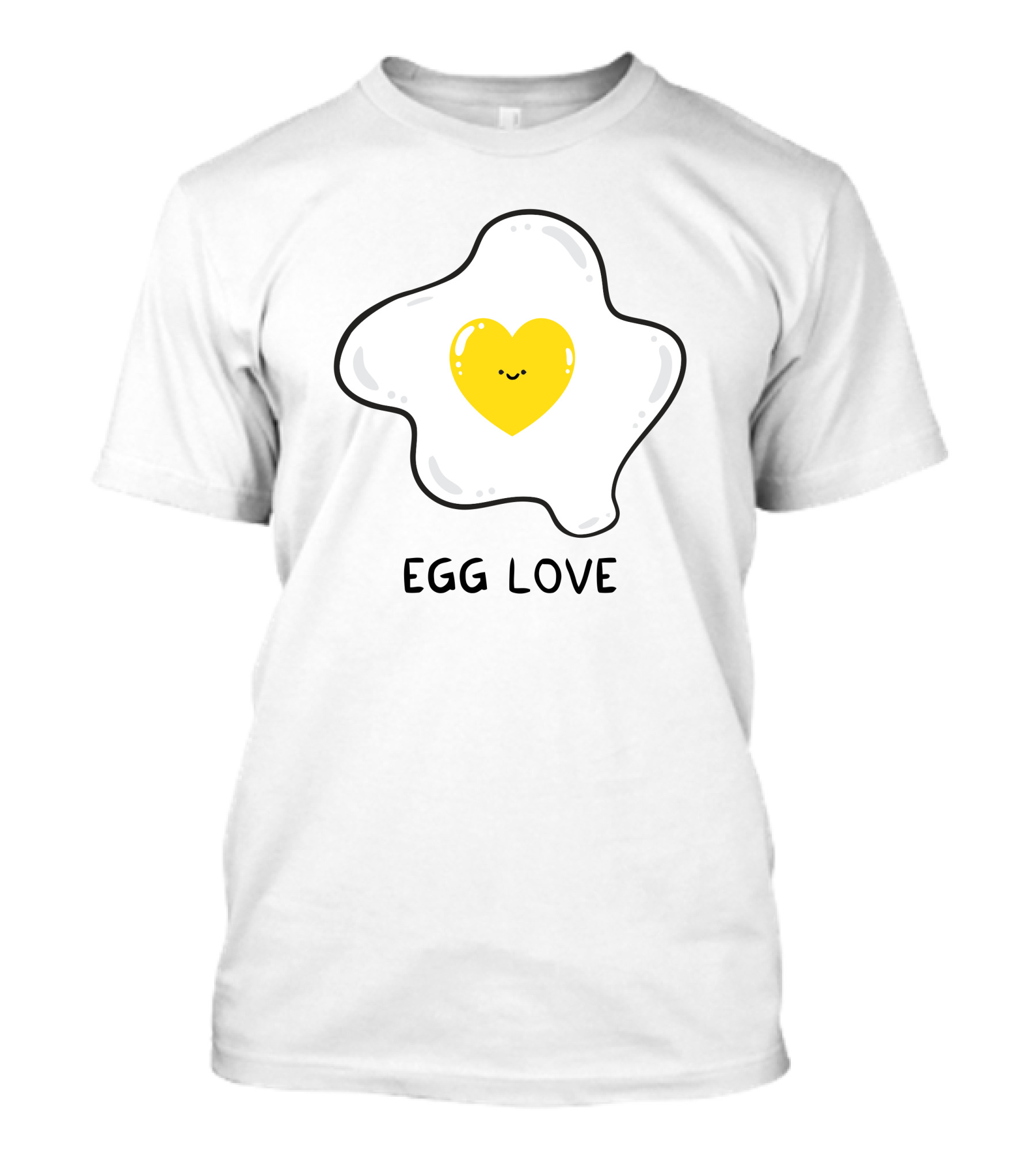 Egg Love Heart Shaped Yolk With Face T-Shirt