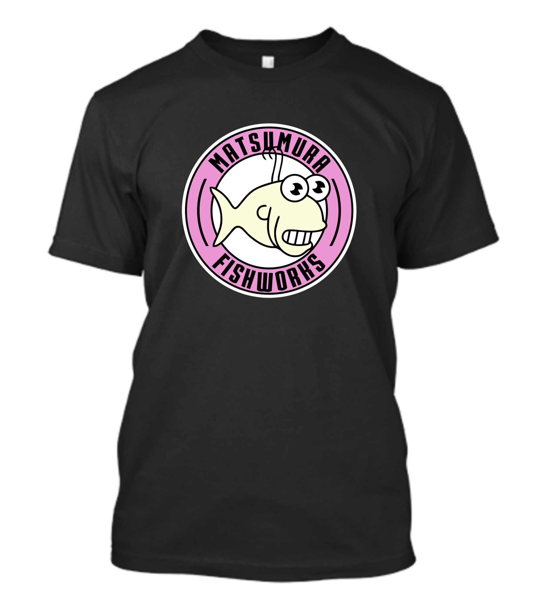 Matsumura Fishworks Badge With Cartoon Fish T-Shirt