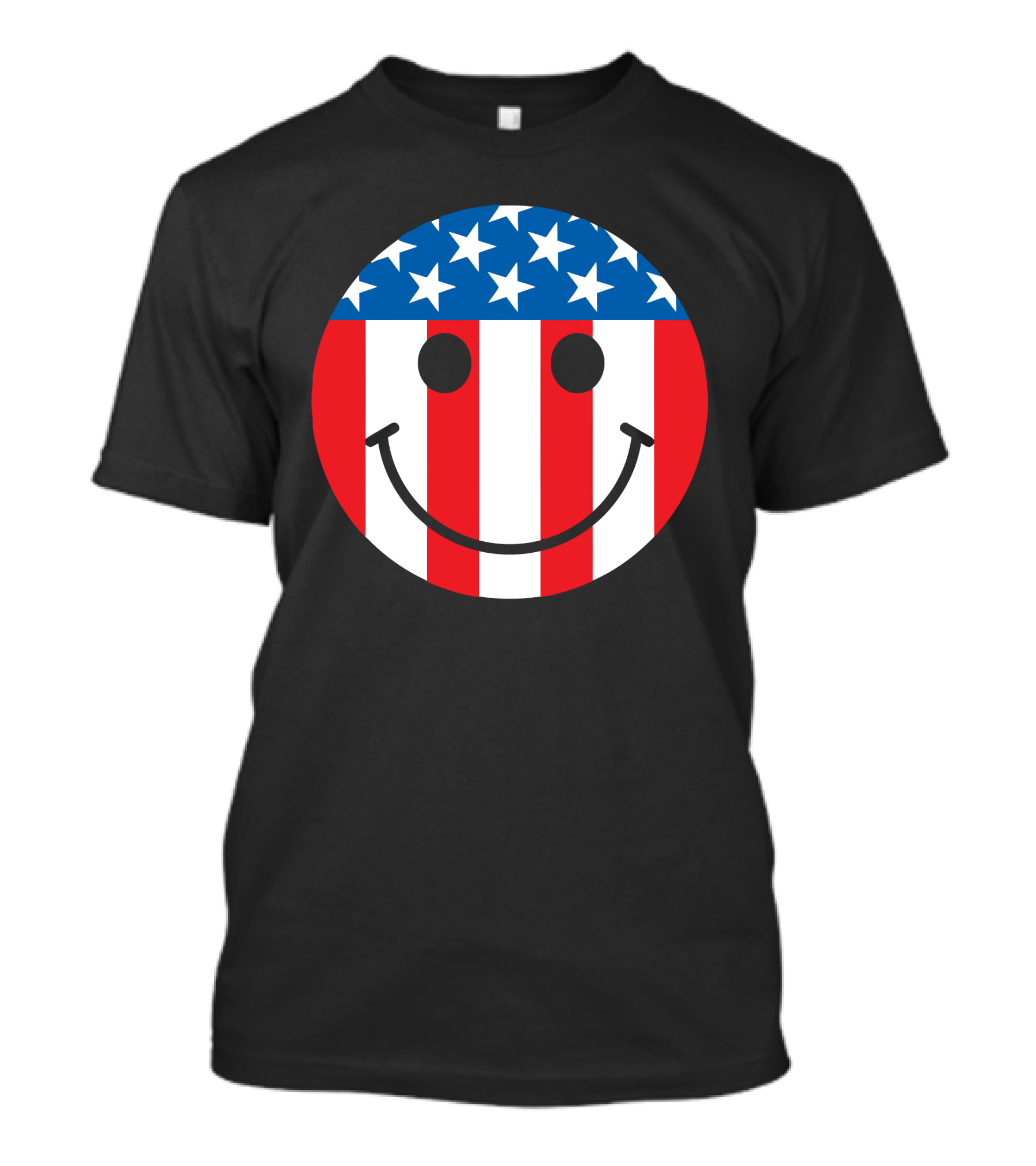 Flag USA Smiley Face T-Shirt