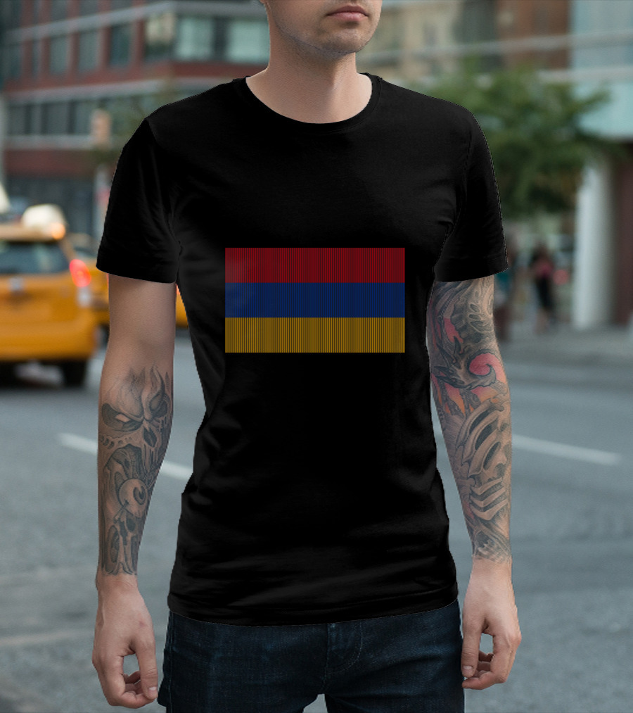 Flag Of Armenia Striped T-Shirt