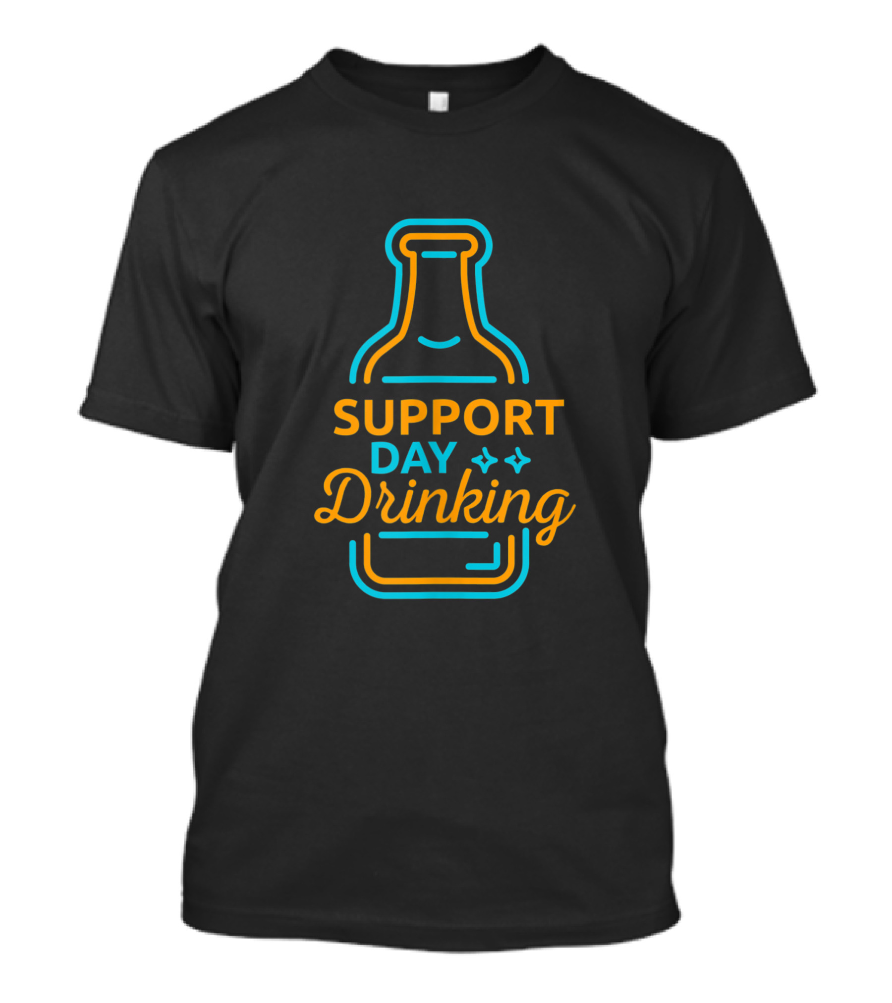 Support Day Drinking Funny Sunday Funday Bottle T-Shirt
