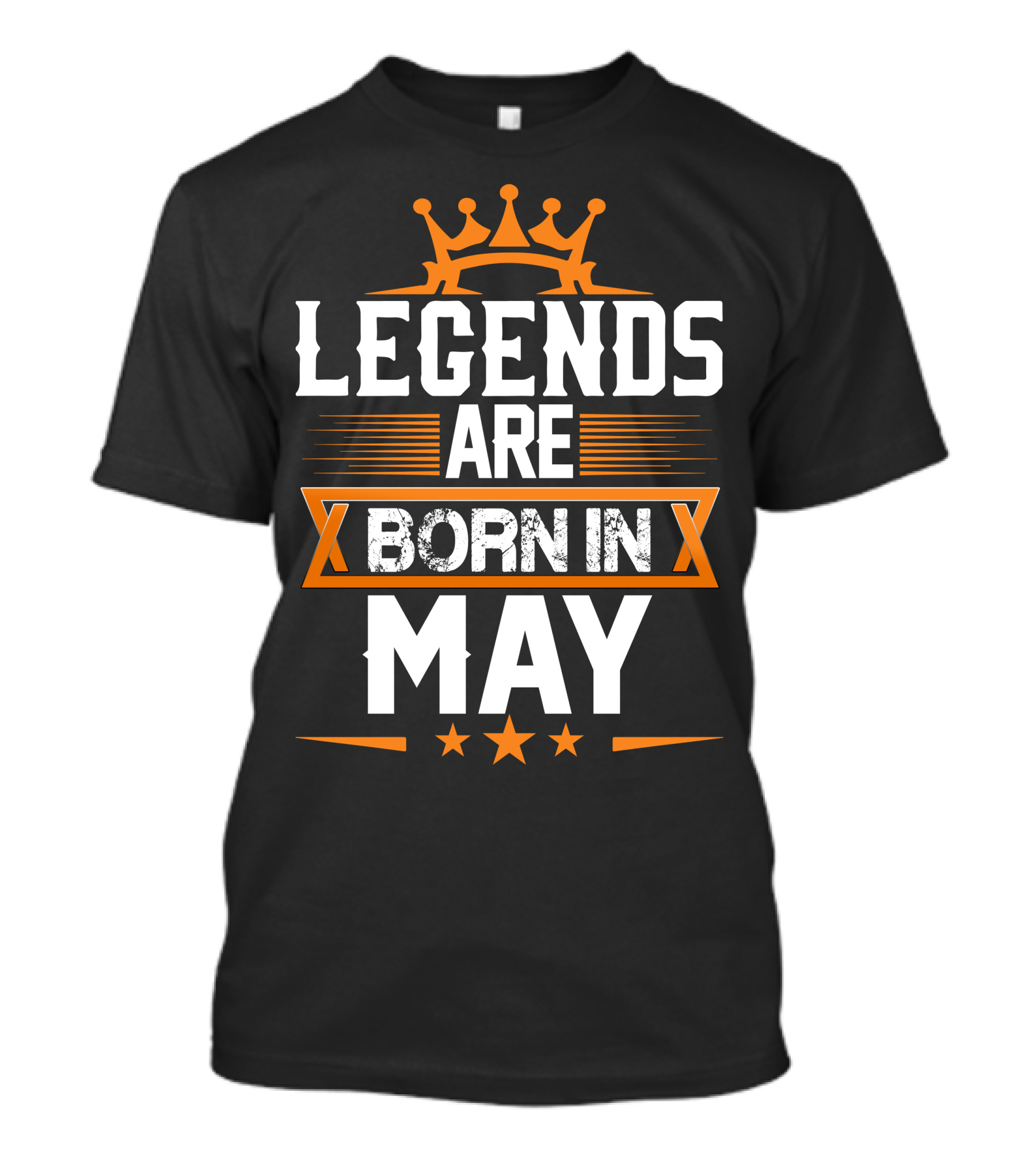Legends Are Born In May Crown Stars T-Shirt