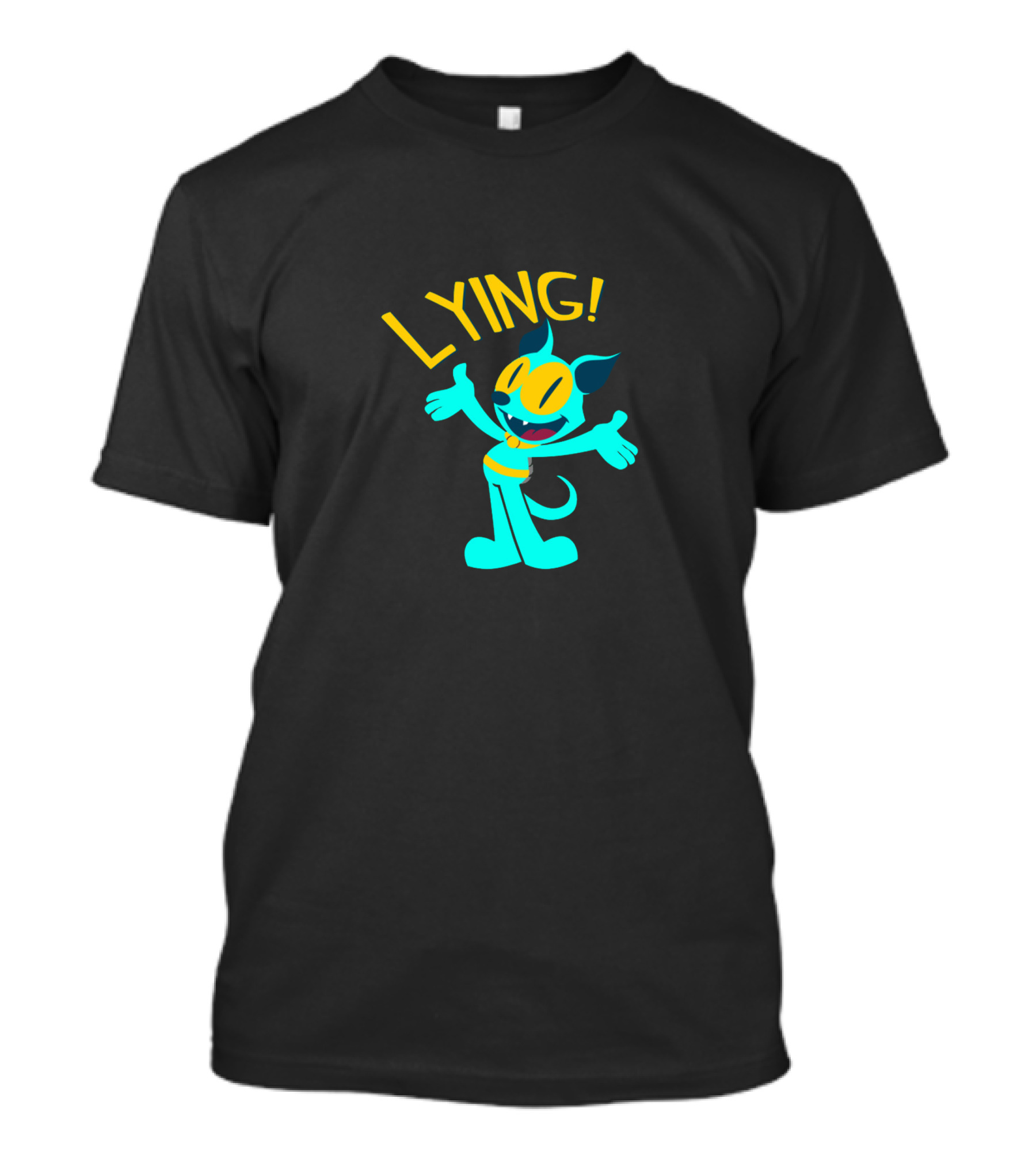LYING The Animated Cat Character With Outstretched Arms T-Shirt