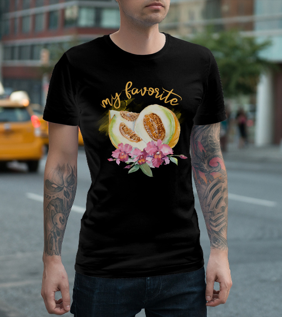 My Favorite Melon With Floral Arrangement T-Shirt