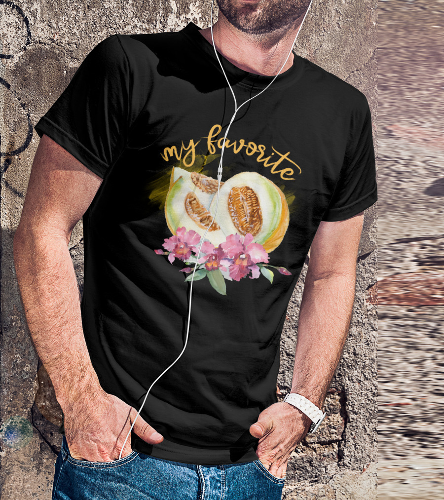 My Favorite Melon With Floral Arrangement T-Shirt