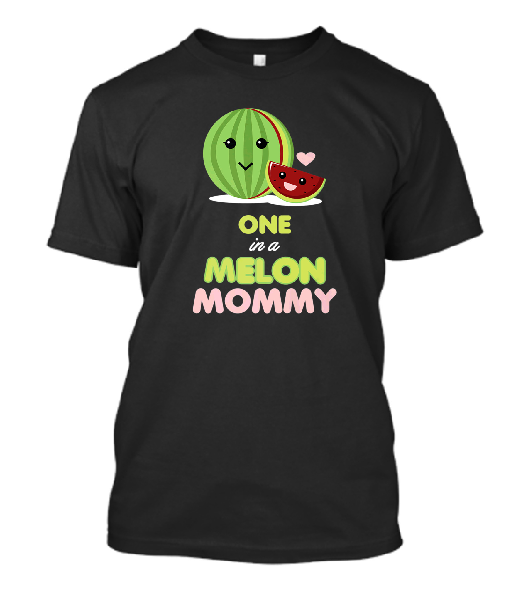 One In A Melon Mommy Cute Watermelon Hearts And Smiles T-Shirt
