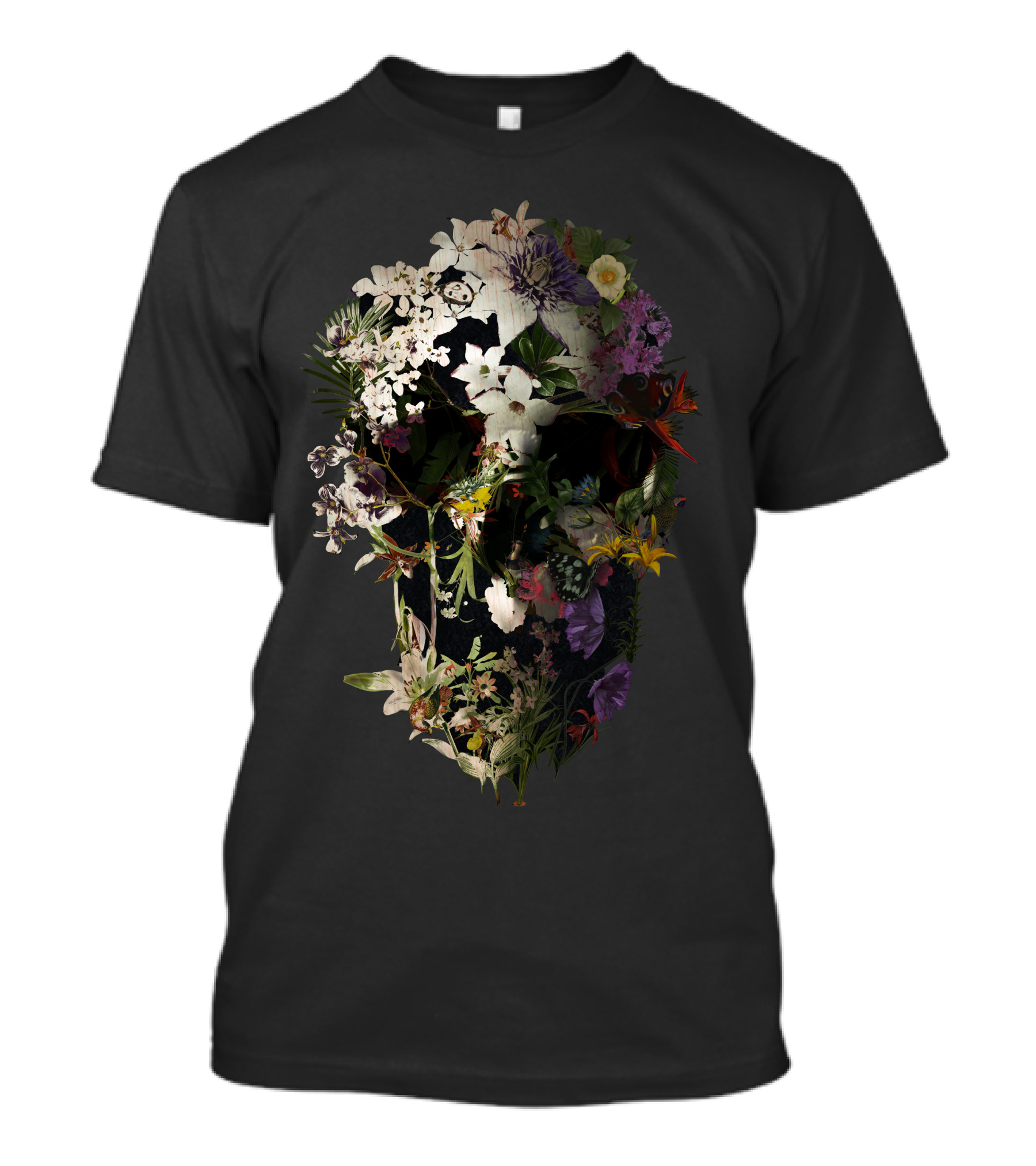 Spring Skull Floral Bloom Fusion T-Shirt