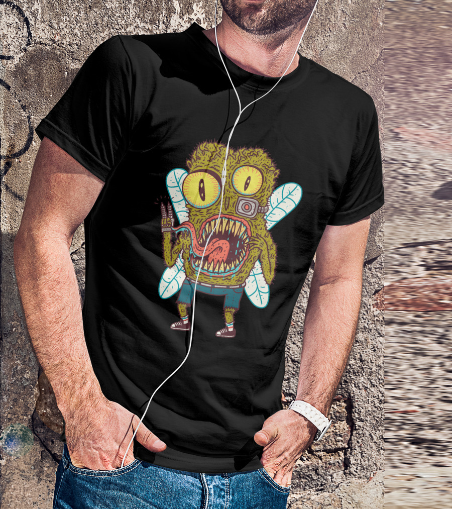 Steve Dragonfly Monster With Camera Eye And Sneakers T-Shirt