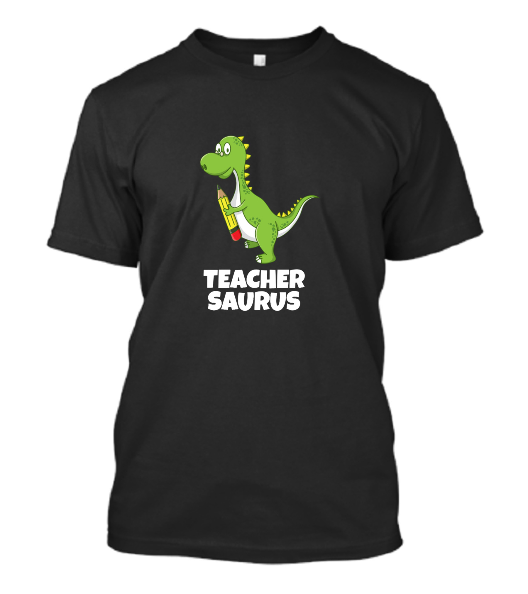 Teacher Saurus Dinosaur Holding Pencil T-Shirt