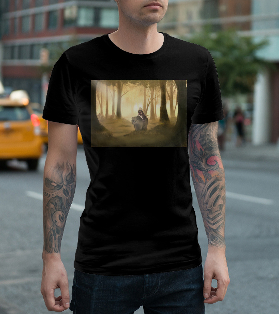 The Path Forest Journey on Wolf T-Shirt
