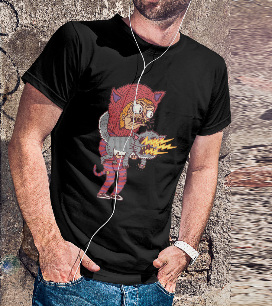 Tundercat Creature With Lightning Breath In Striped Suit And Furry Hat T-Shirt
