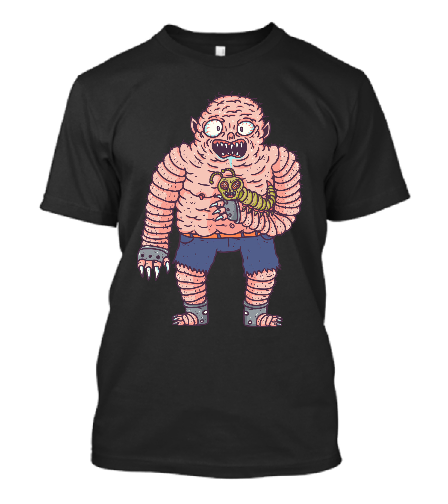 Wormy Monster Holding Worm Creature T-Shirt