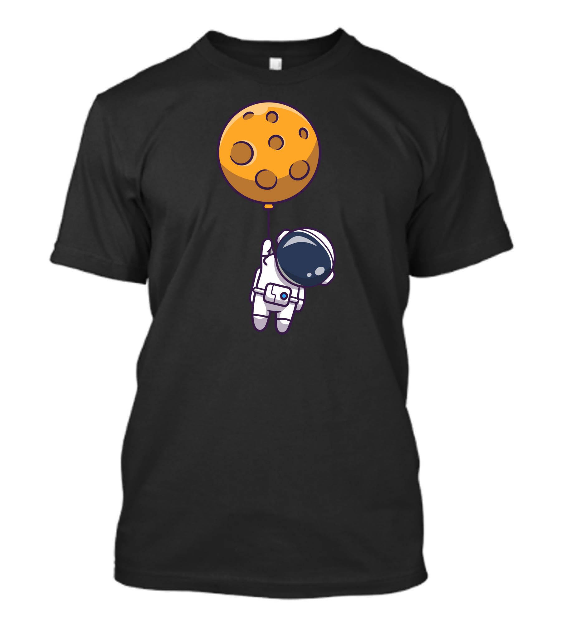 Floating Astronaut With Moon Balloon T-Shirt