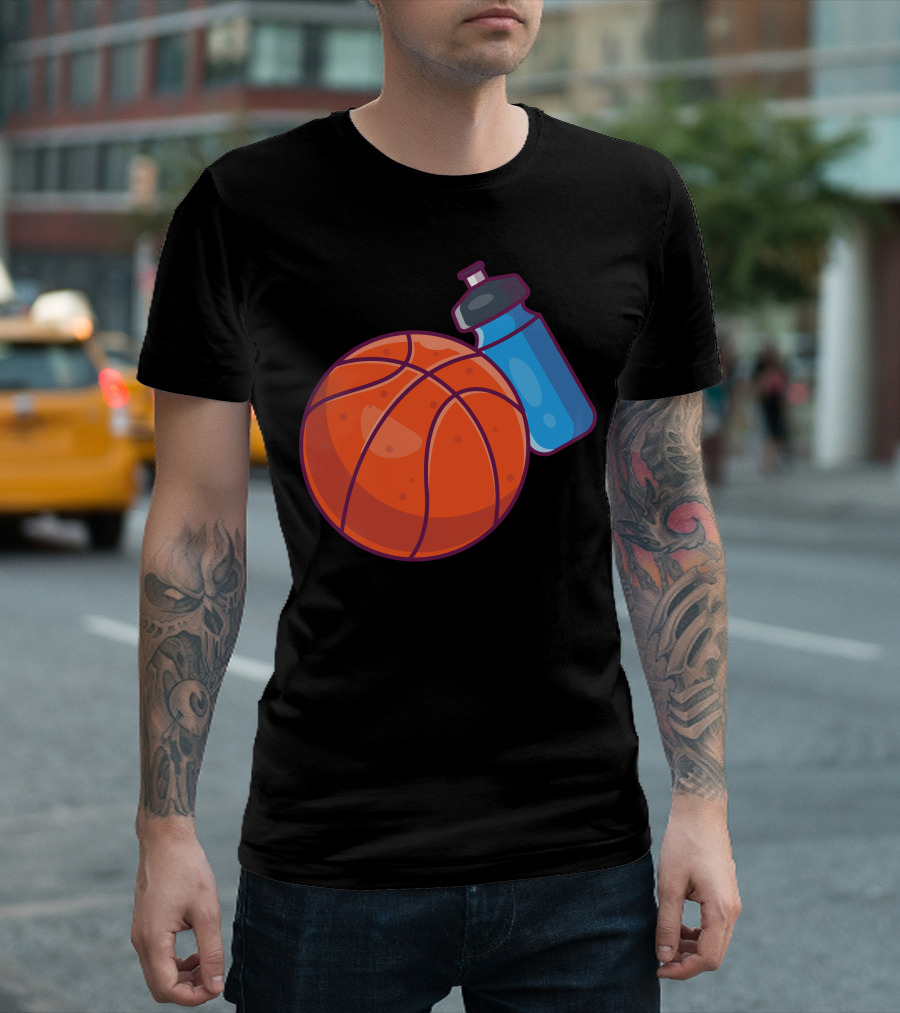 Basket Ball and Water Bottle T-Shirt