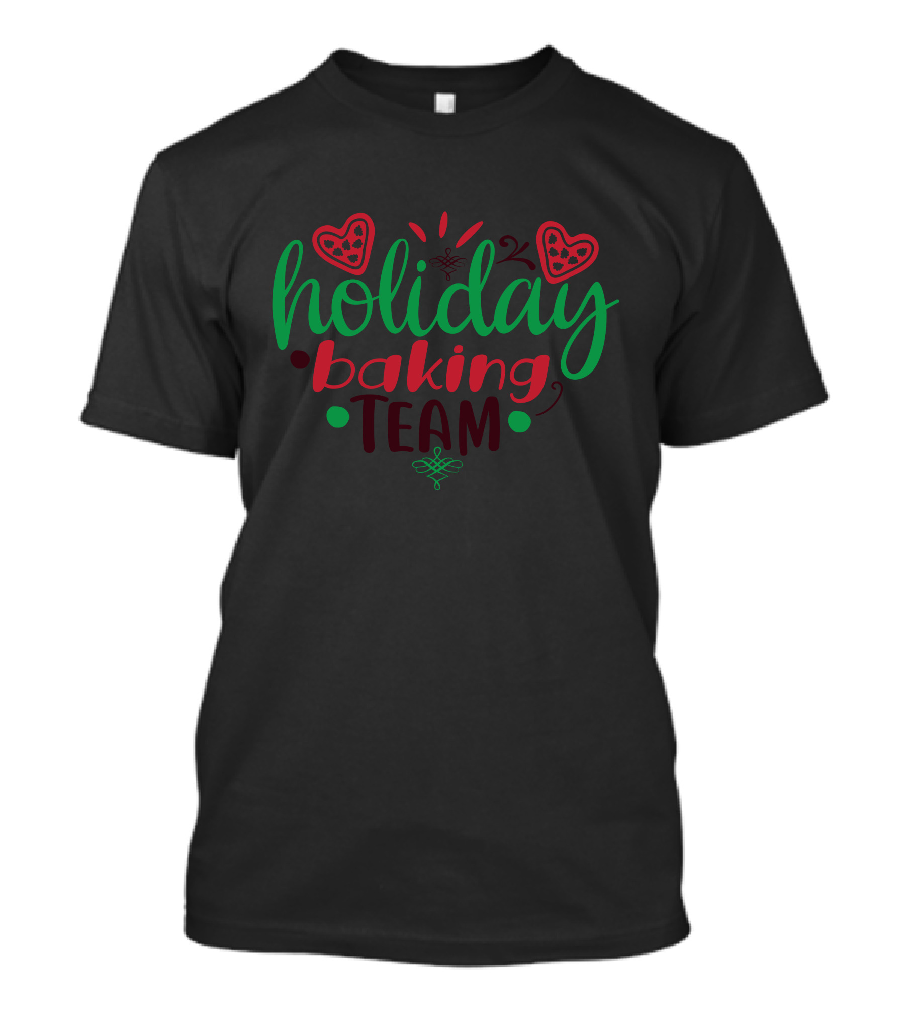 Holiday Baking Team Christmas Hearts T-Shirt