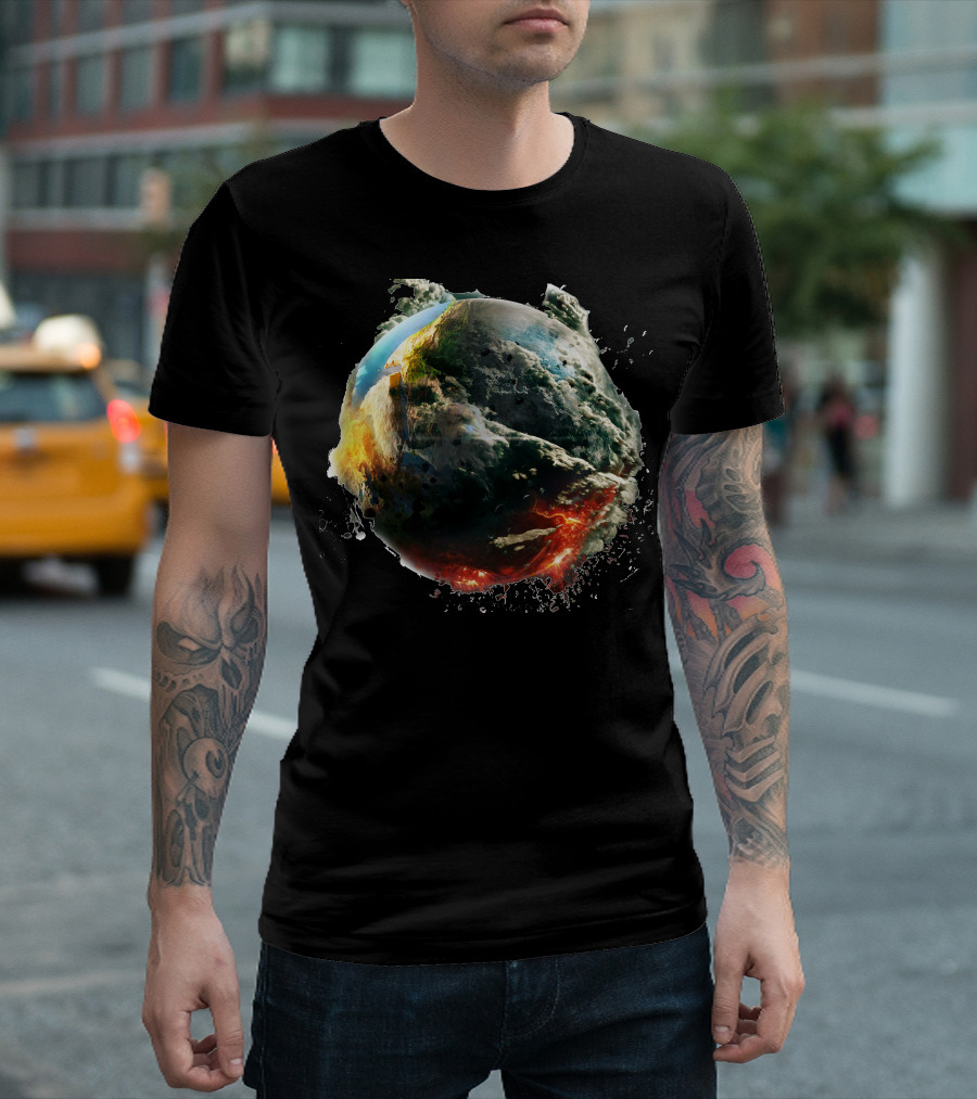 Earth Meteorite Asteroid Impact Event T-Shirt