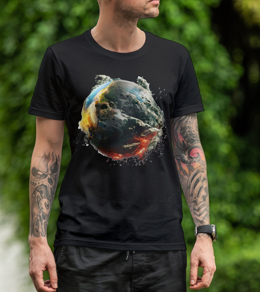 Earth Meteorite Asteroid Impact Event T-Shirt
