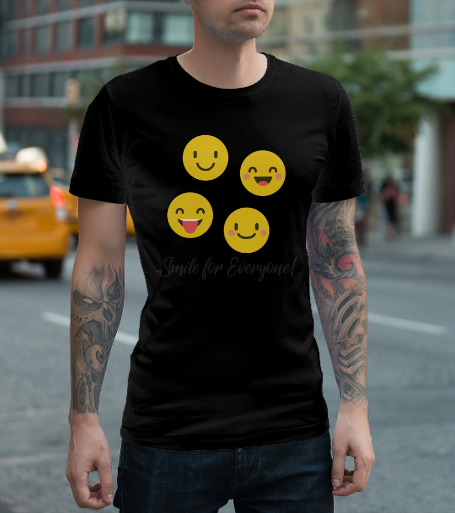 Smile For Everyone With Happy Emoji Faces T-Shirt