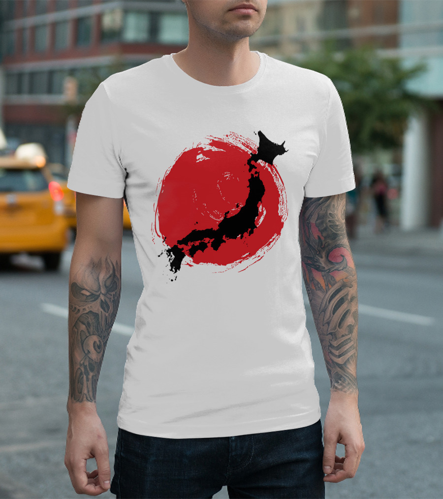 Japon Japan Red Circle Map T-Shirt