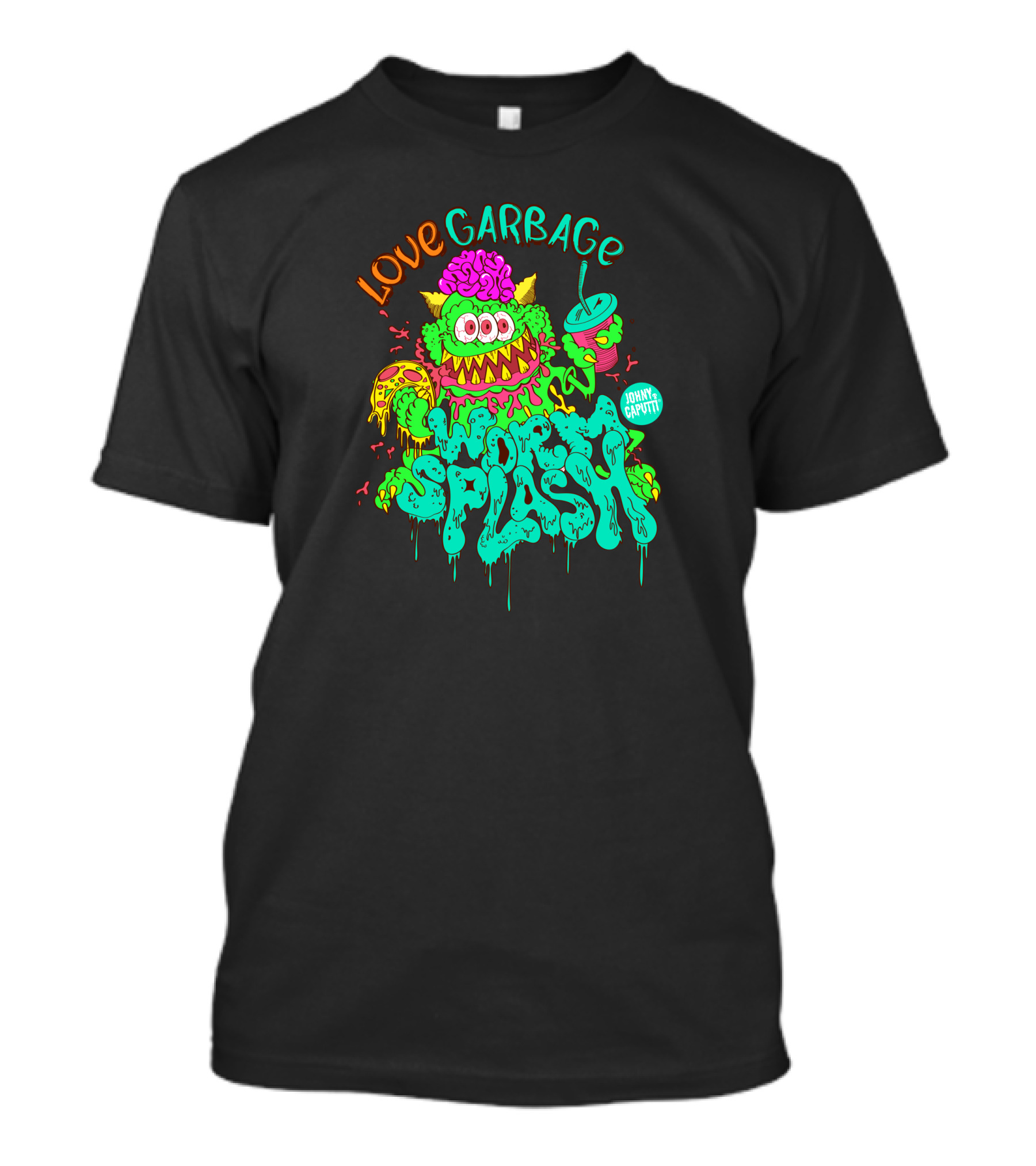 LOVE GARBAGE JOHNNY CAPUTTI WORM SPLASH T-Shirt