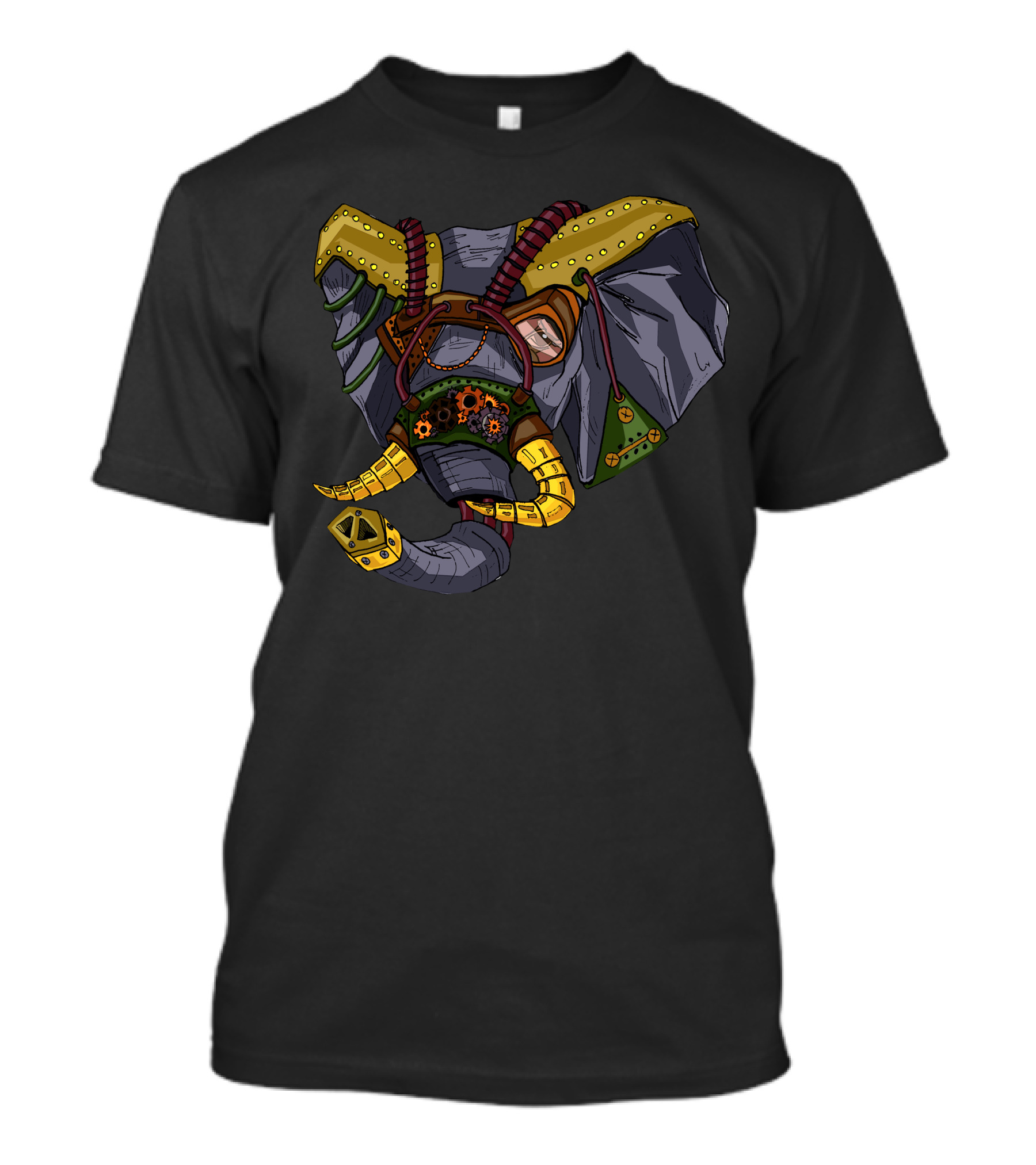 Steampunk Elephant With Gears And Mechanical Elements T-Shirt