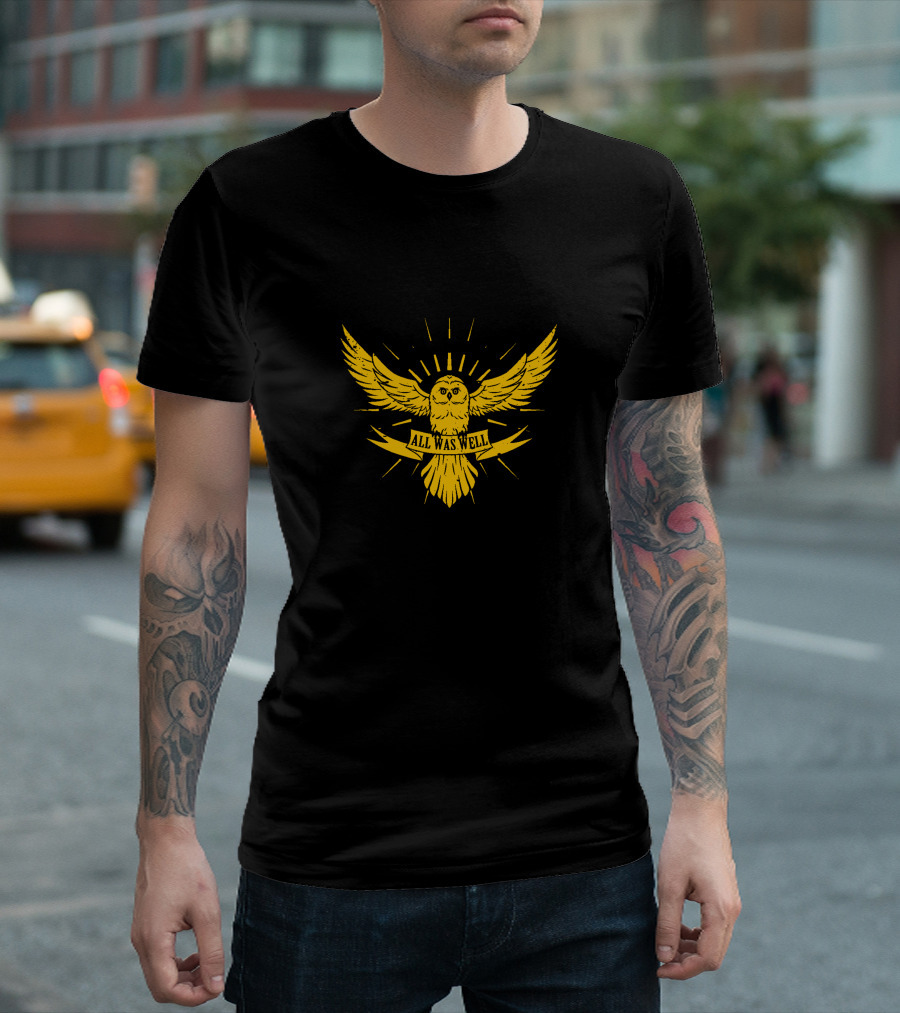 All Was Well Owl with Wings T-Shirt