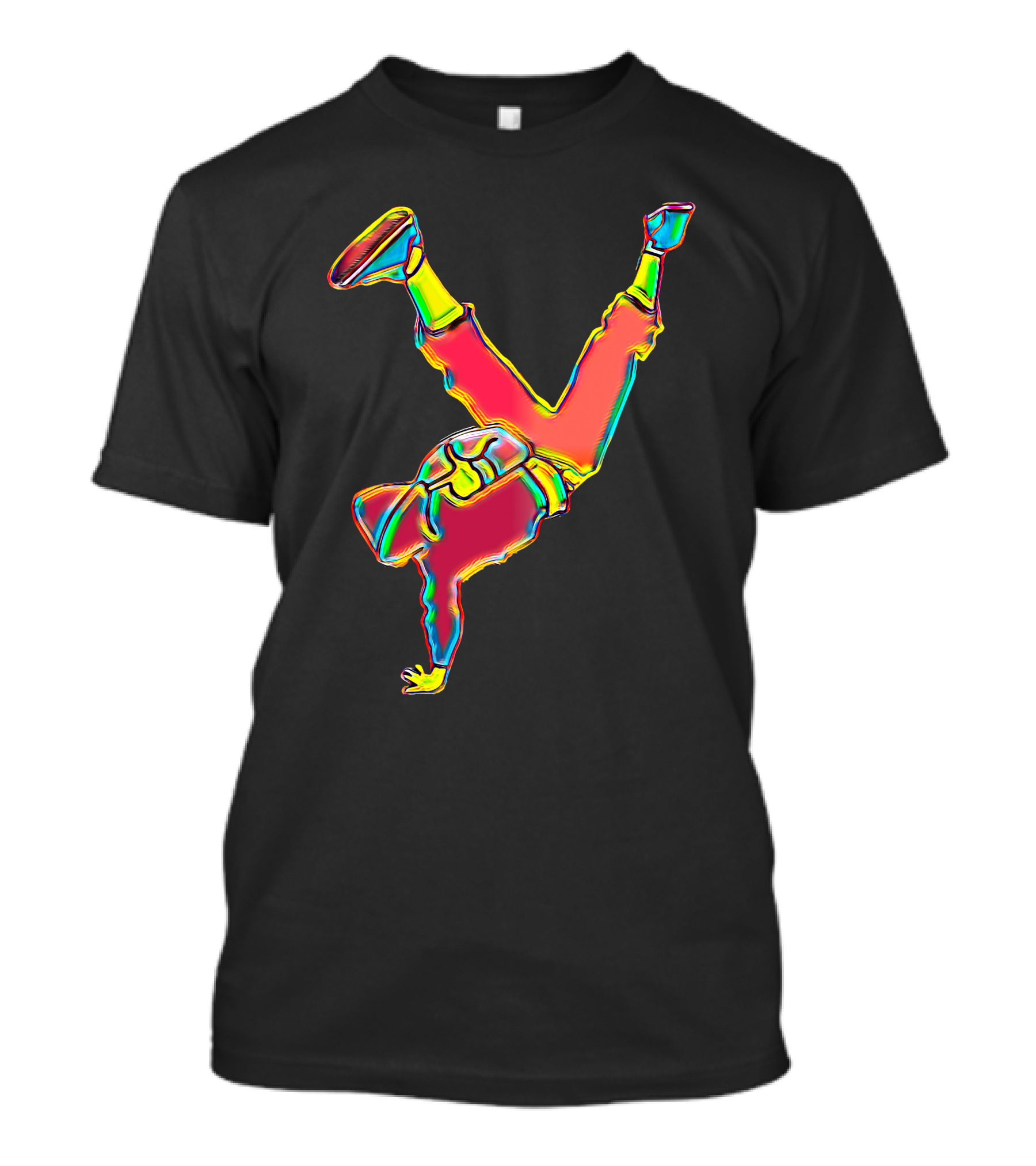 Break Dancing Hip Hop Neon Style Performing Arts T-Shirt