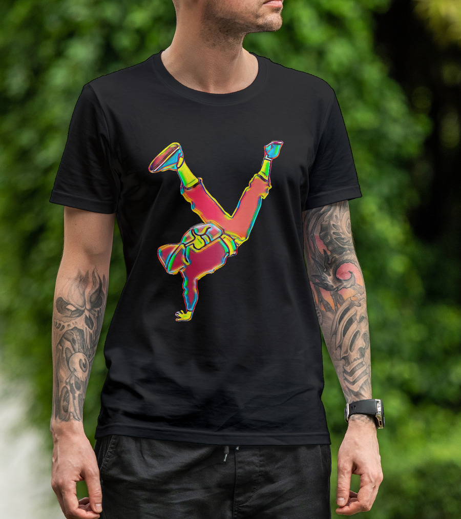 Break Dancing Hip Hop Neon Style Performing Arts T-Shirt