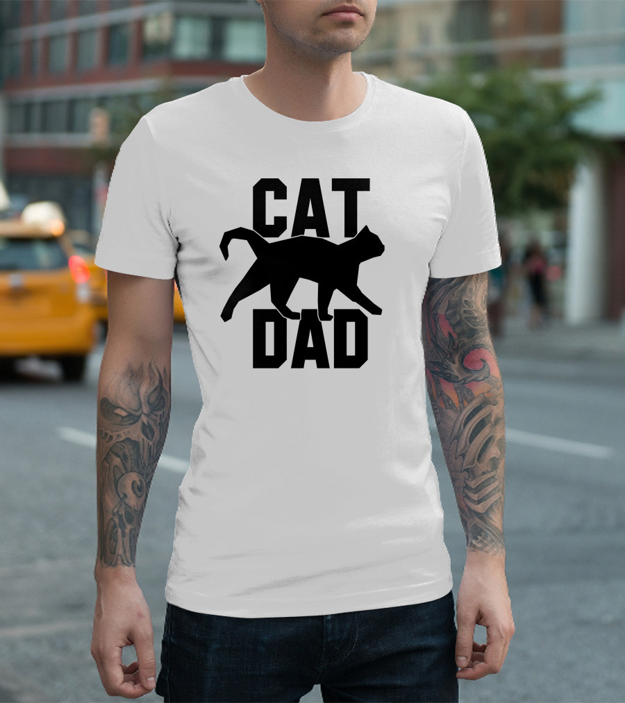Cat Dad Walking T-Shirt