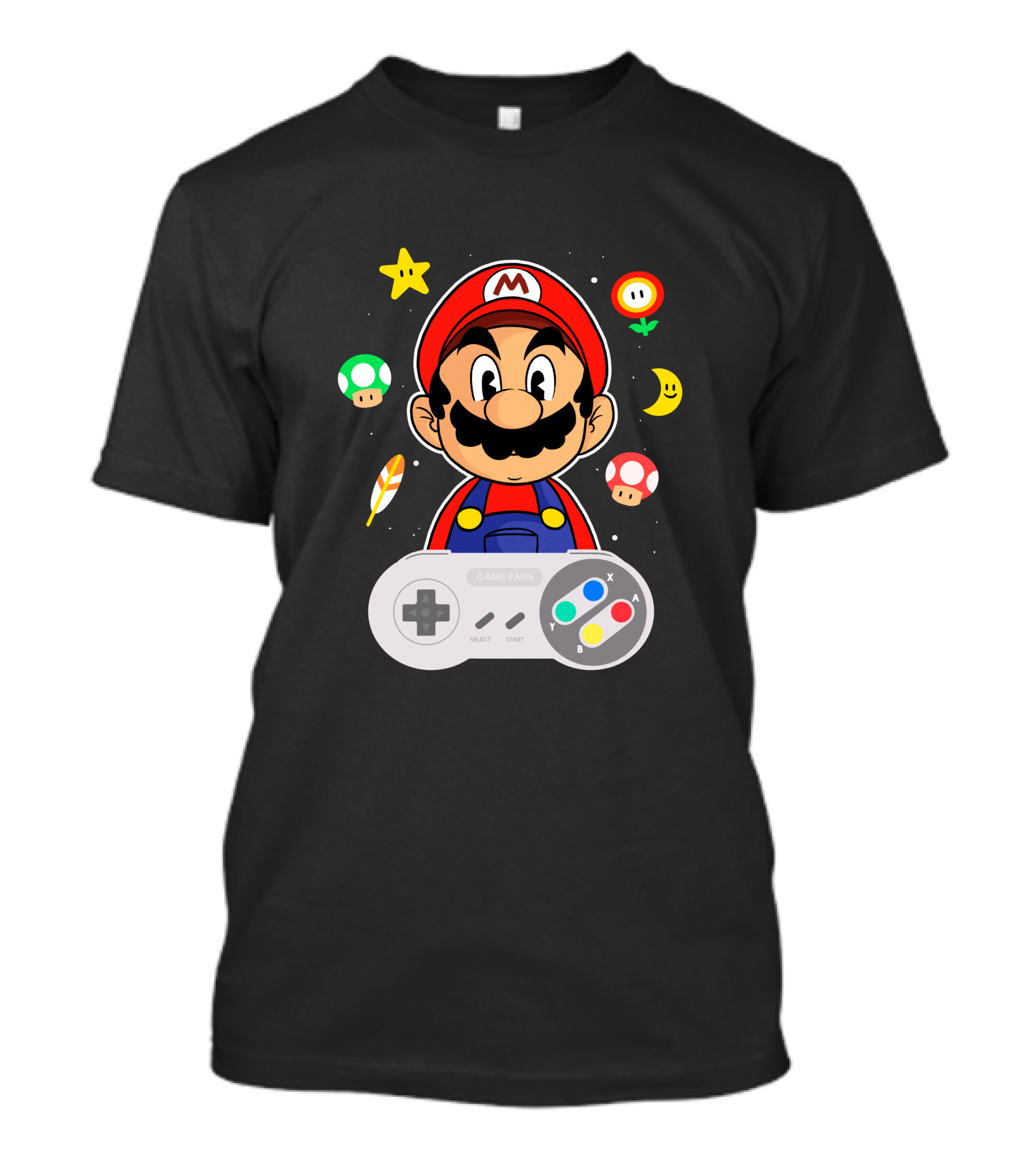 Super Mario Retro Controller Adventure Graphics And Icons T-Shirt