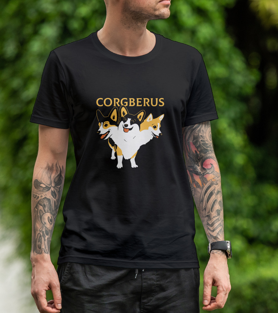 Corgberus Three-Headed Corgi Cerberus T-Shirt